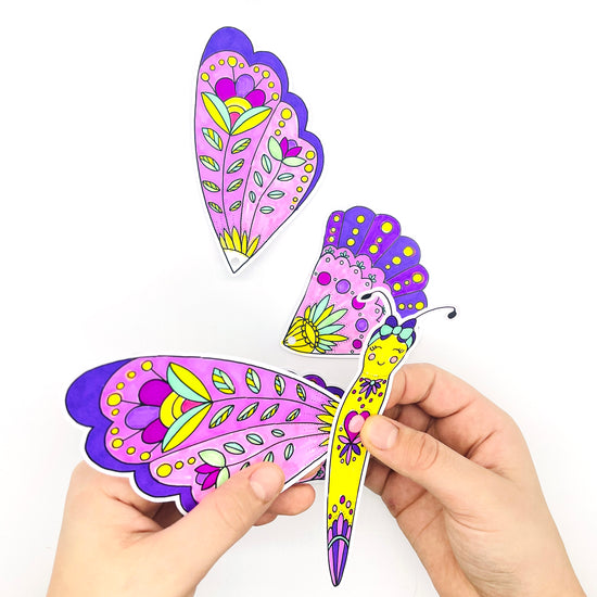 joining butterfly wings with a split pin on a butterfly craft download