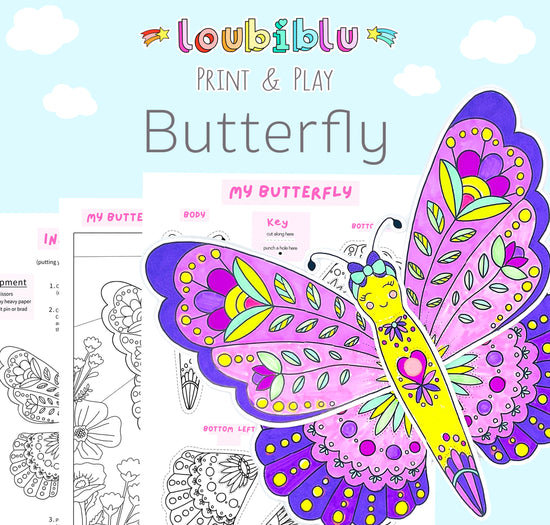 Digital download of a kids butterfly craft