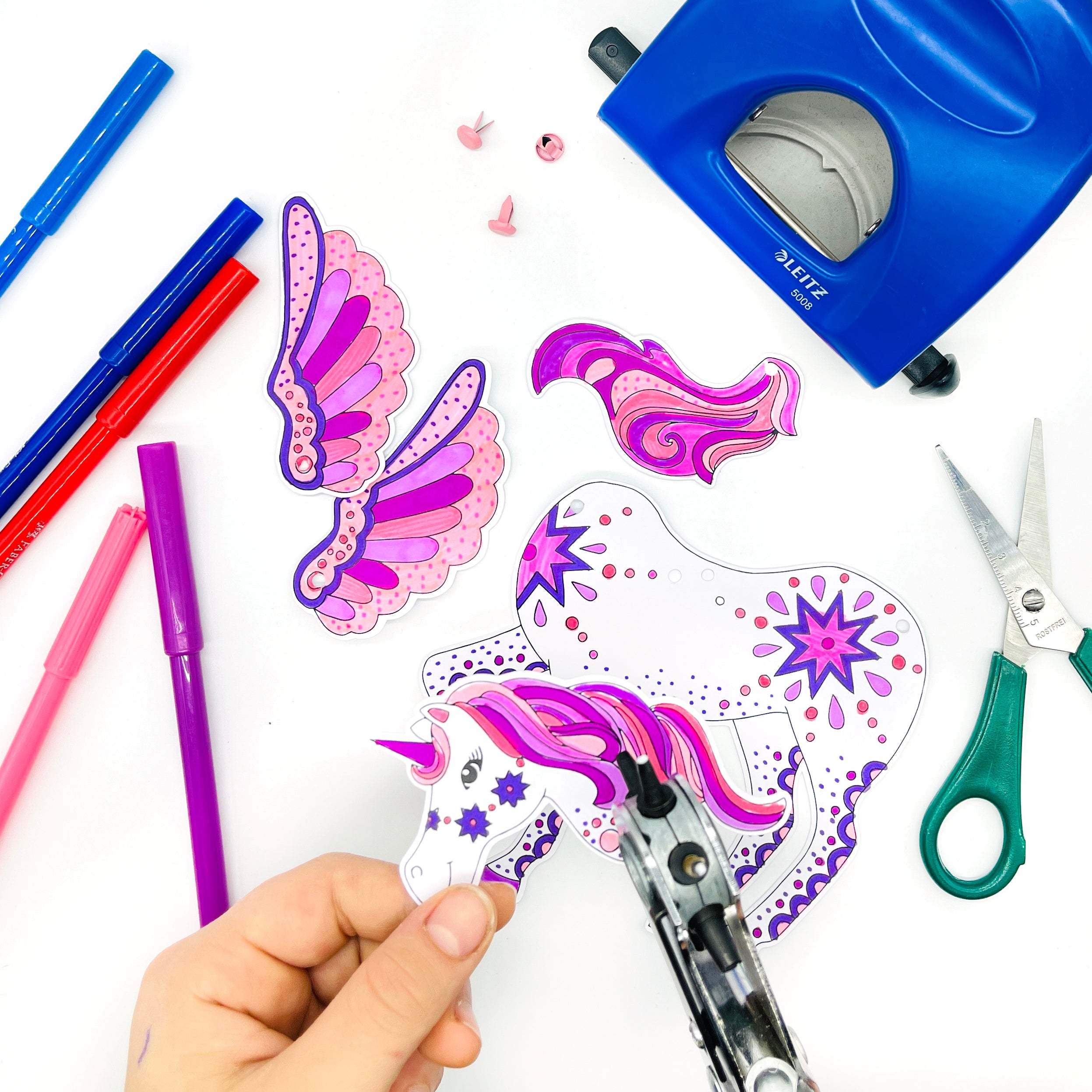 hole punching the pegasus digital download craft