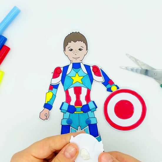Load and play video in Gallery viewer, superhero easy kids craft
