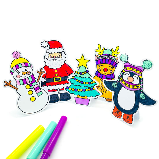 Christmas colouring craft