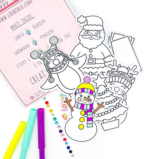 Christmas colouring craft