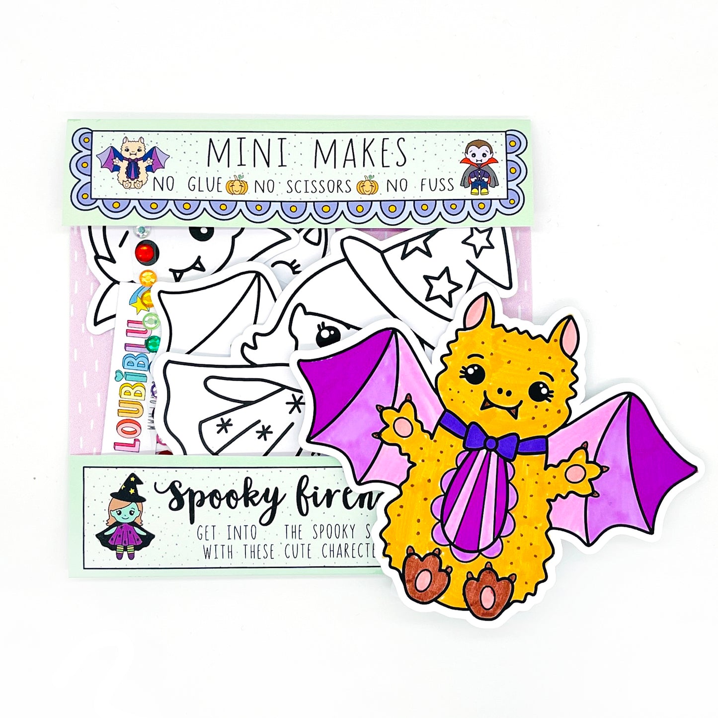 Mini Halloween colouring craft