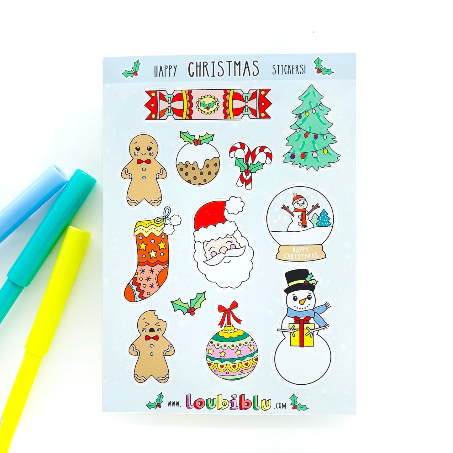 Christmas sticker sheet