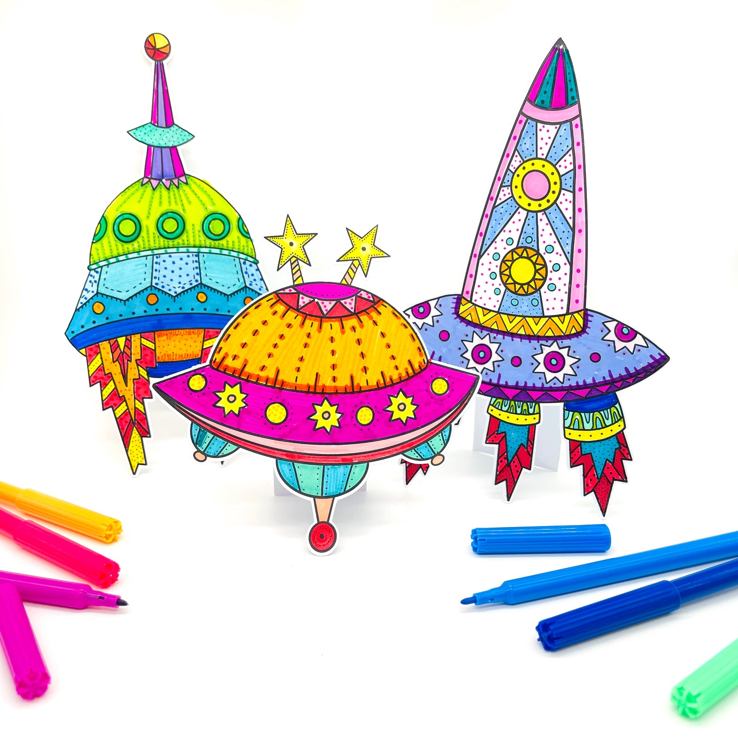 Spaceship colouring kit - Loubiblu