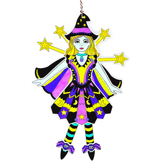 Witch colouring craft