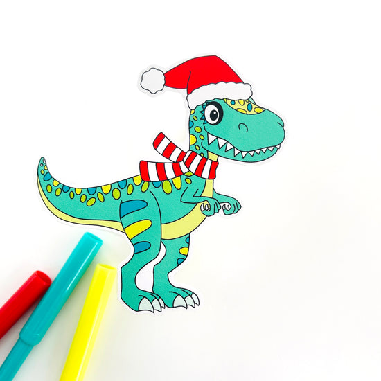 T- Rex Christmas Sticker