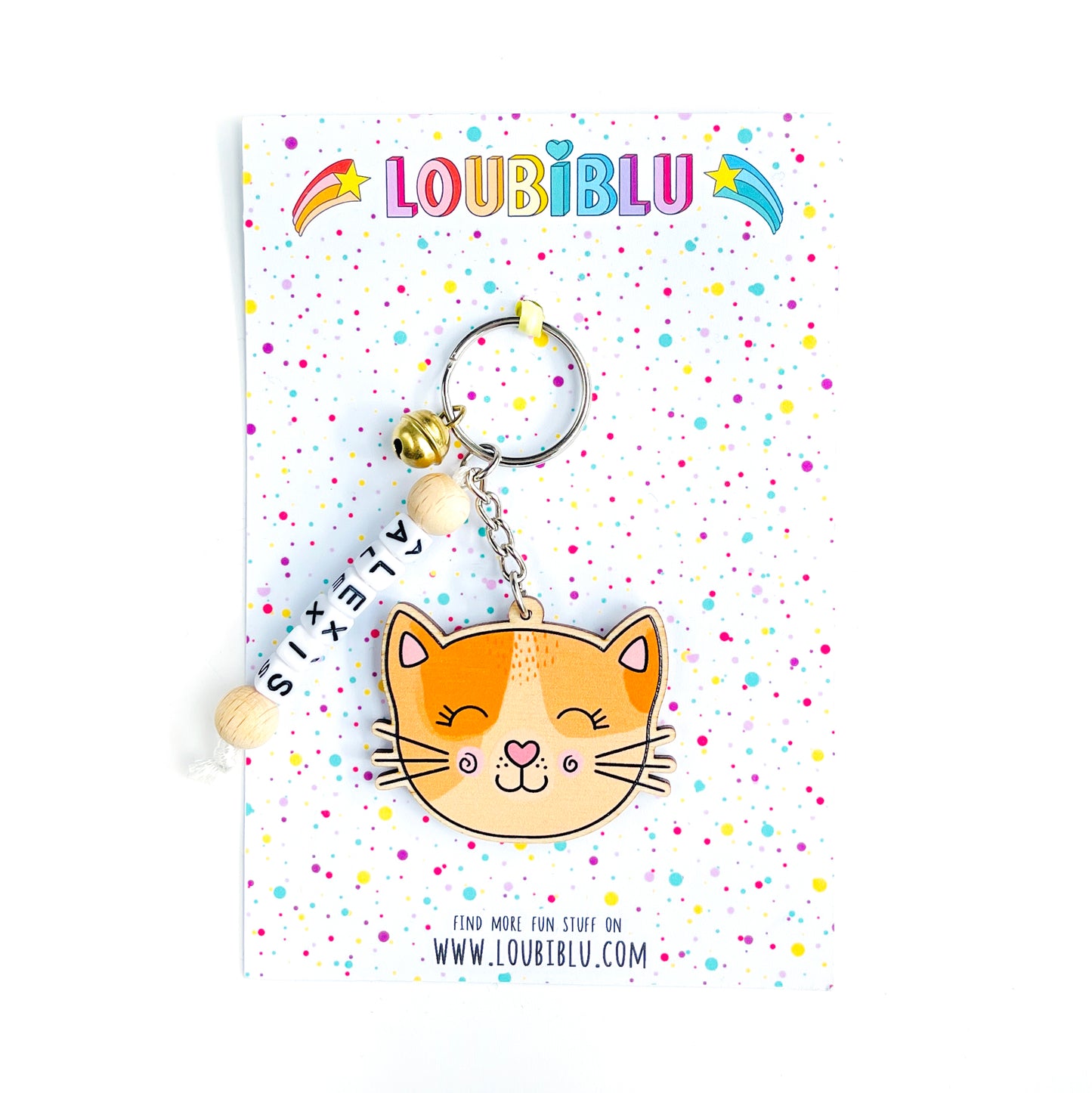 Load image into Gallery viewer, personalised Cat Keyring - Loubiblu
