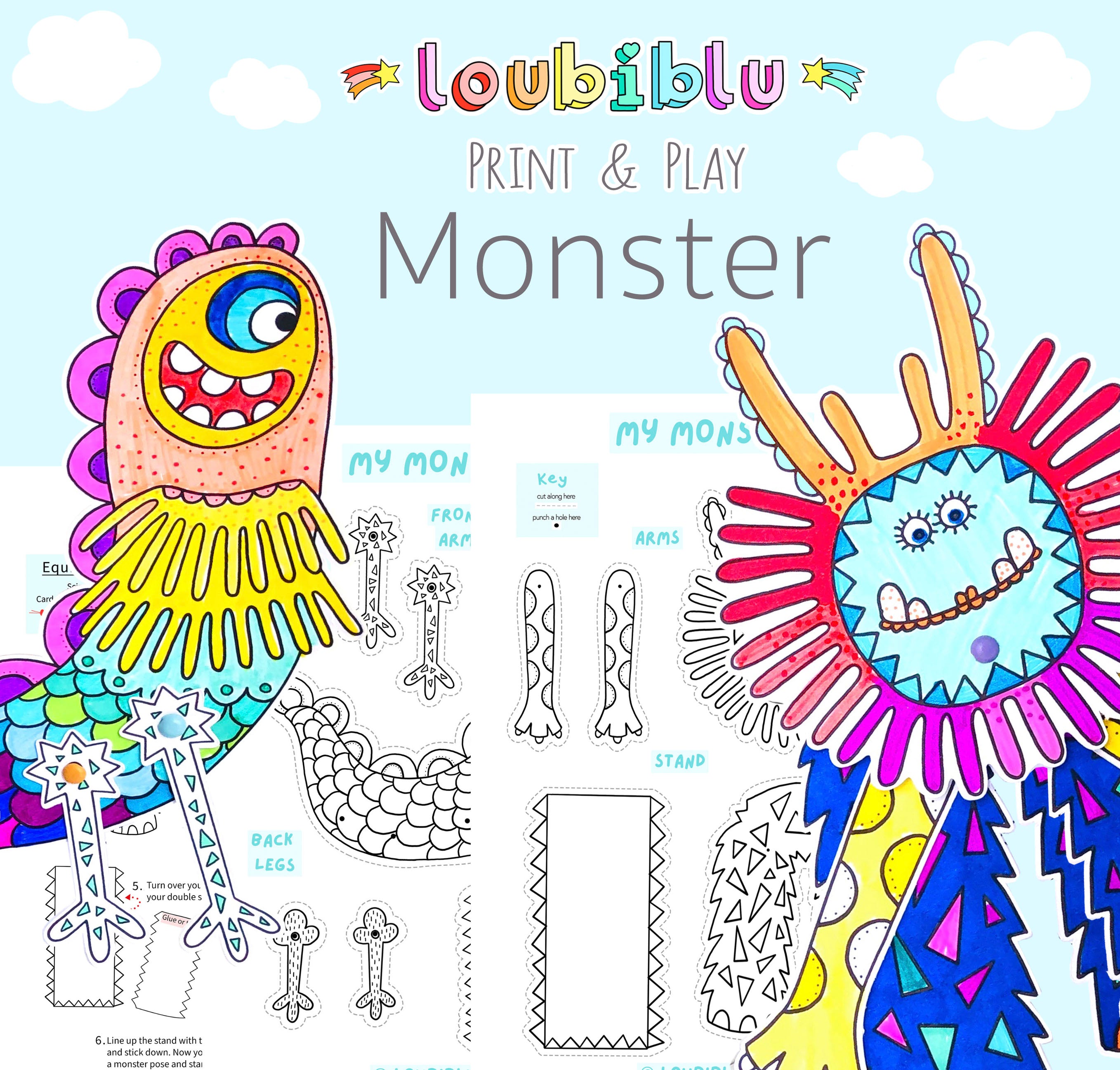 monster printable craft