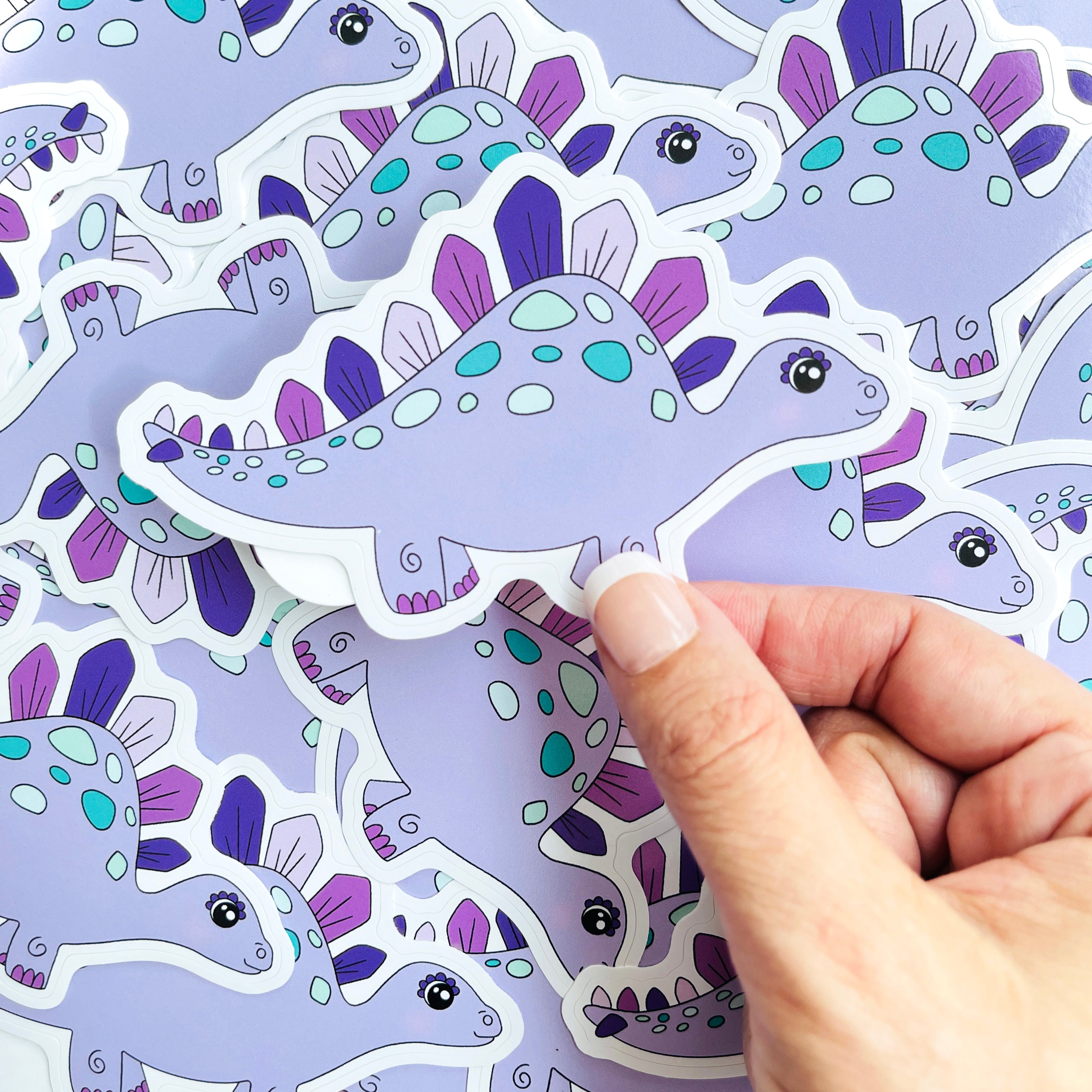  Large Stegosaurus Dino Sticker - Loubiblu