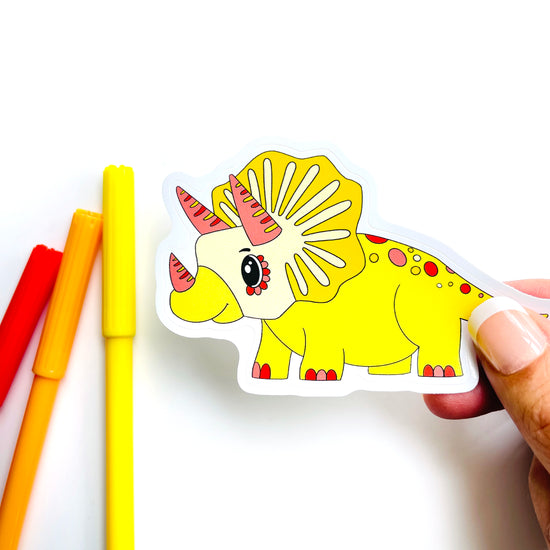 Load image into Gallery viewer, Triceratops  Sticker - Loubiblu
