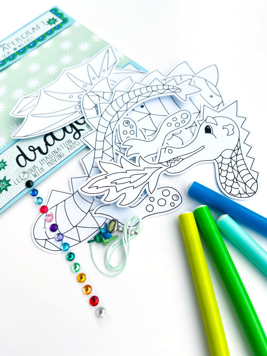 Easy and fun paper dragon craft kit for creative kids and busy mums! –  Loubiblu