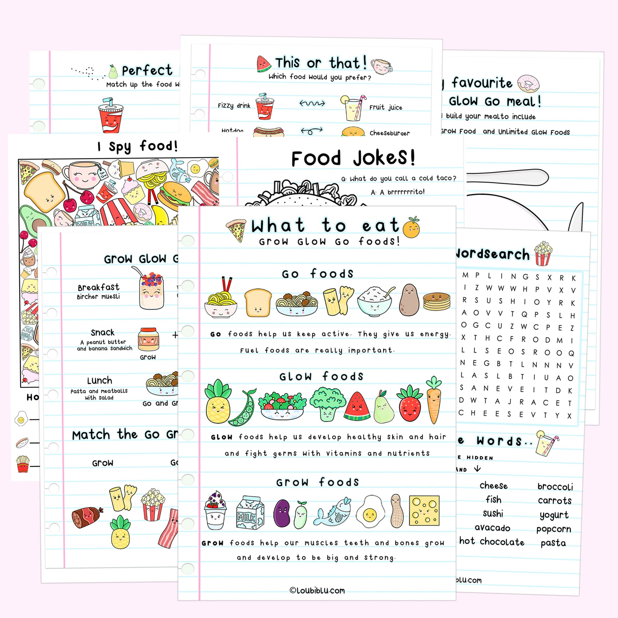 Kids food printable