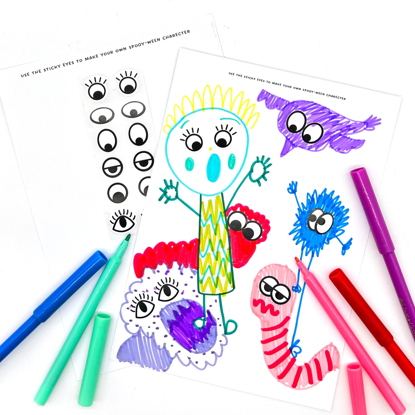 Load image into Gallery viewer, 8 Sticky eyes for inspiring kids imagination
