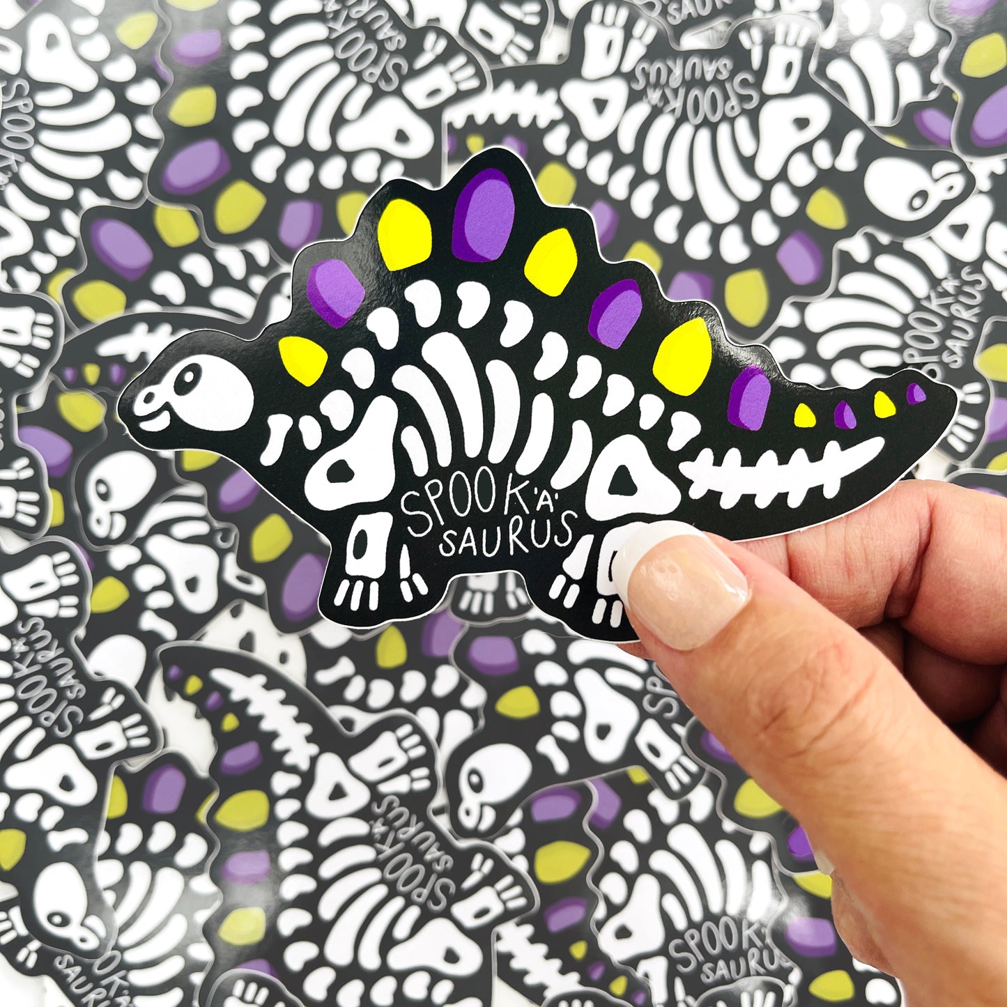 Load image into Gallery viewer, Halloween Dinosaur sticker
