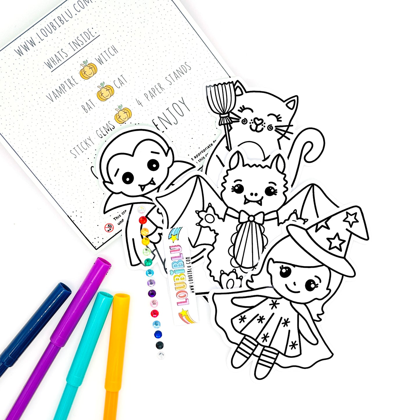 Load image into Gallery viewer, Mini Halloween colouring craft

