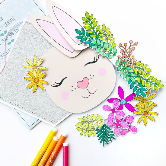 Load image into Gallery viewer, Bunny colouring craft - Loubiblu
