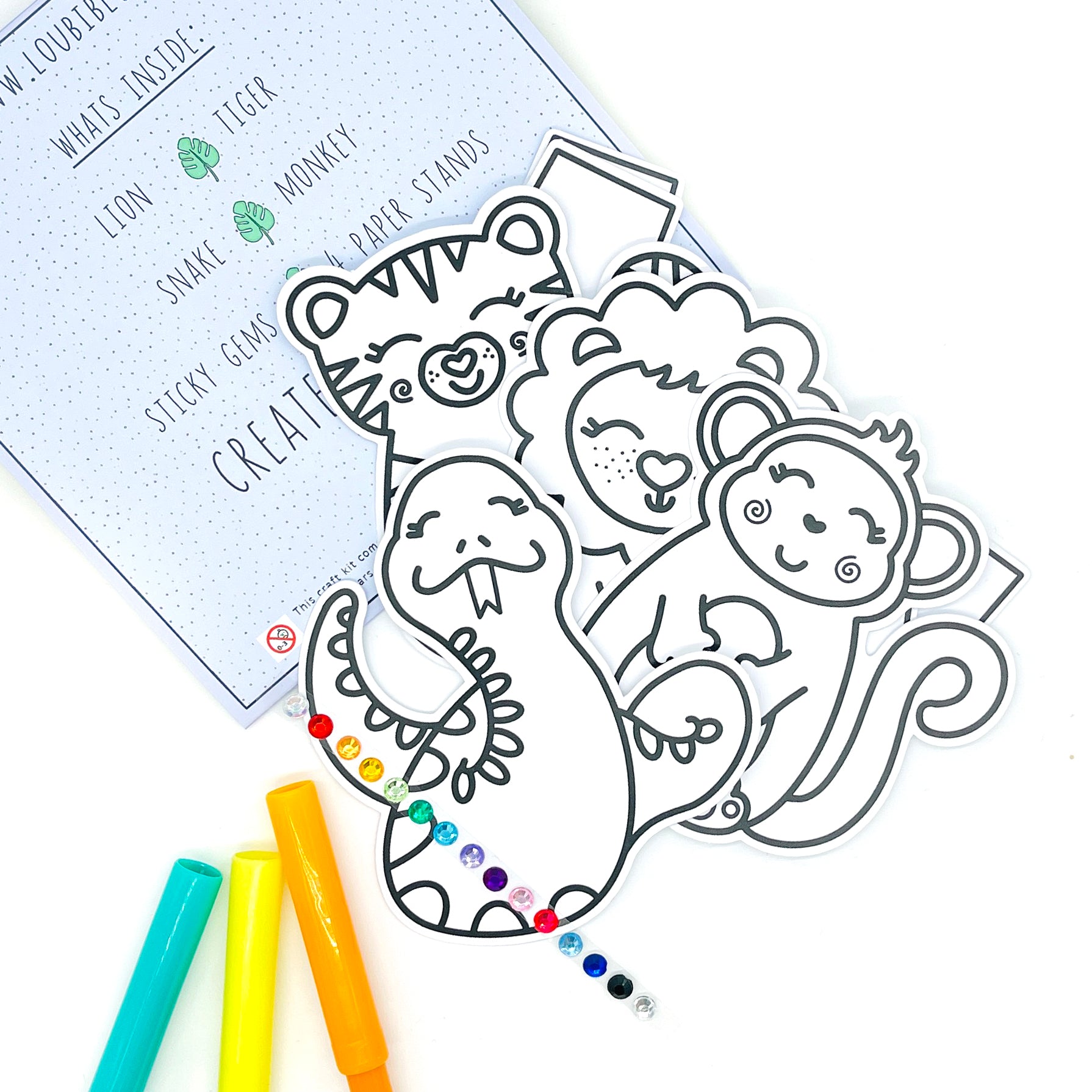 Jungle colouring craft