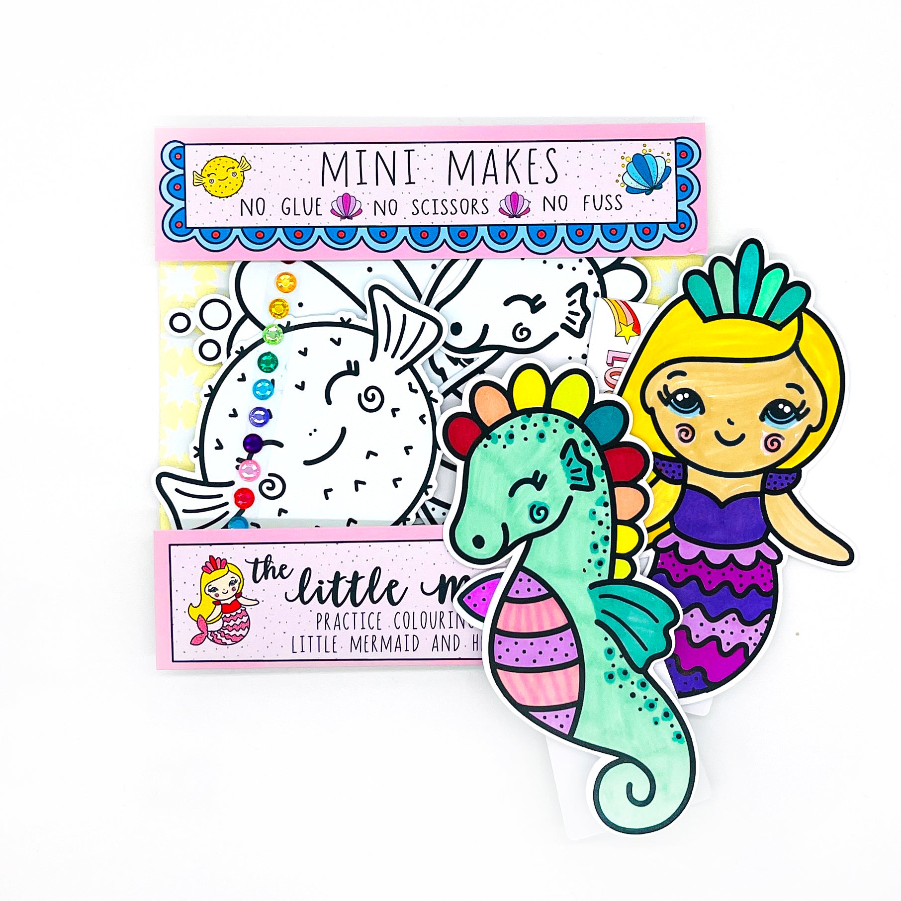 Mermaid colouring craft