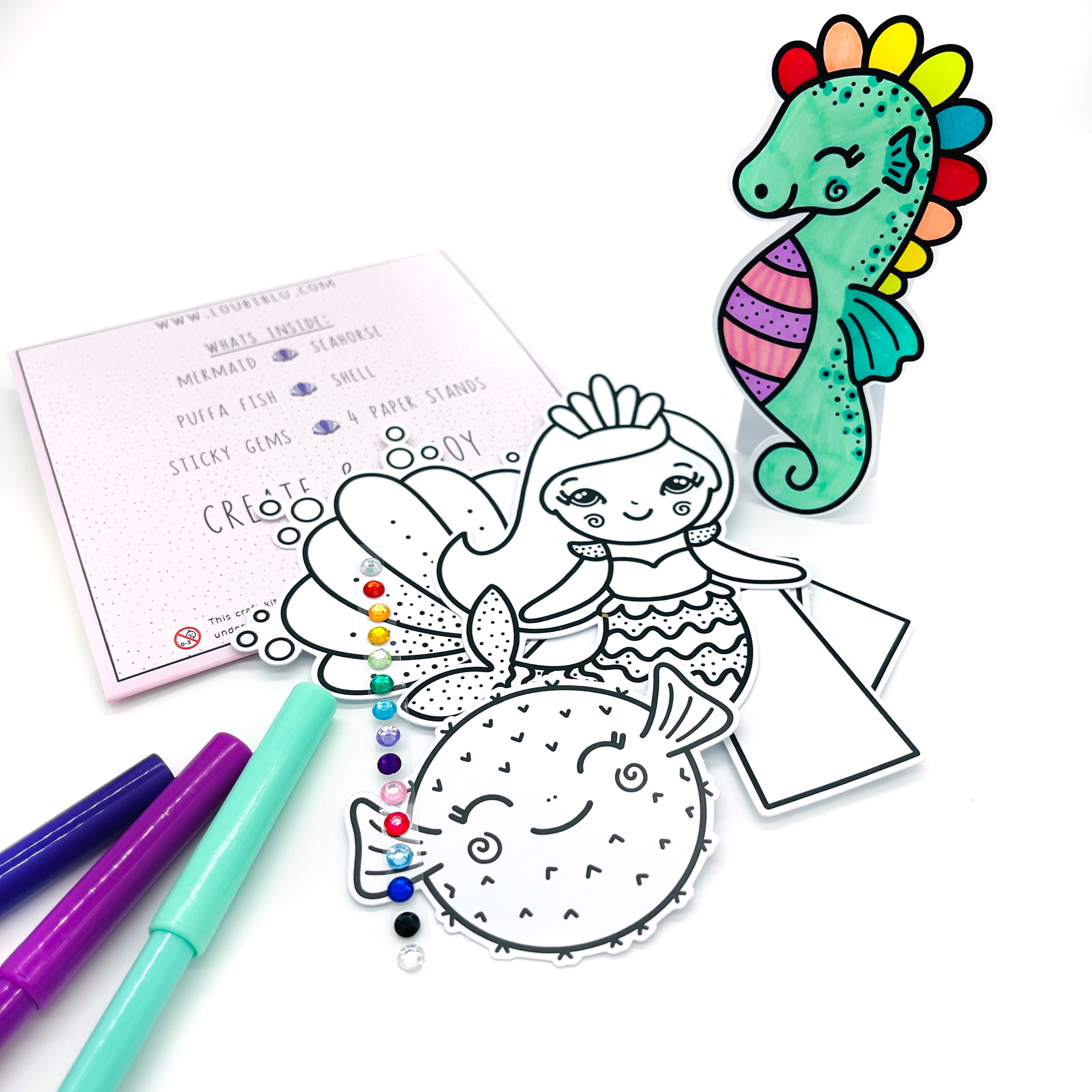 Mermaid colouring craft