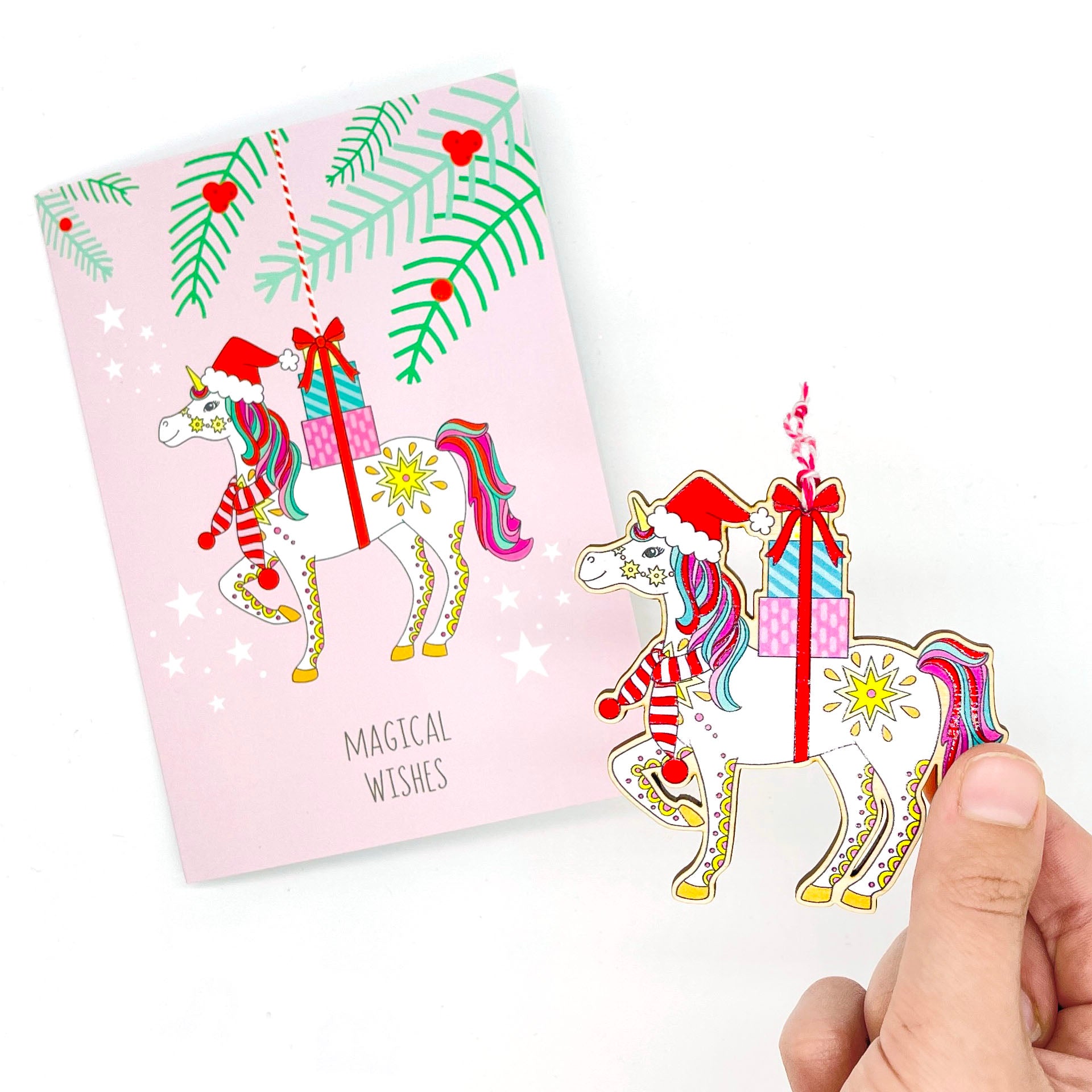 Unicorn Christmas card