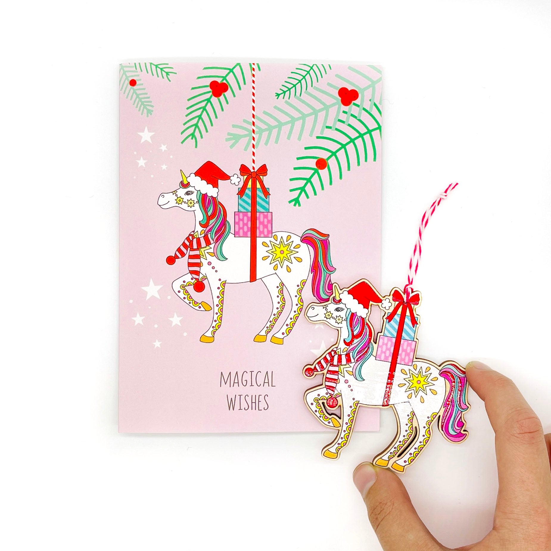 Unicorn Christmas card