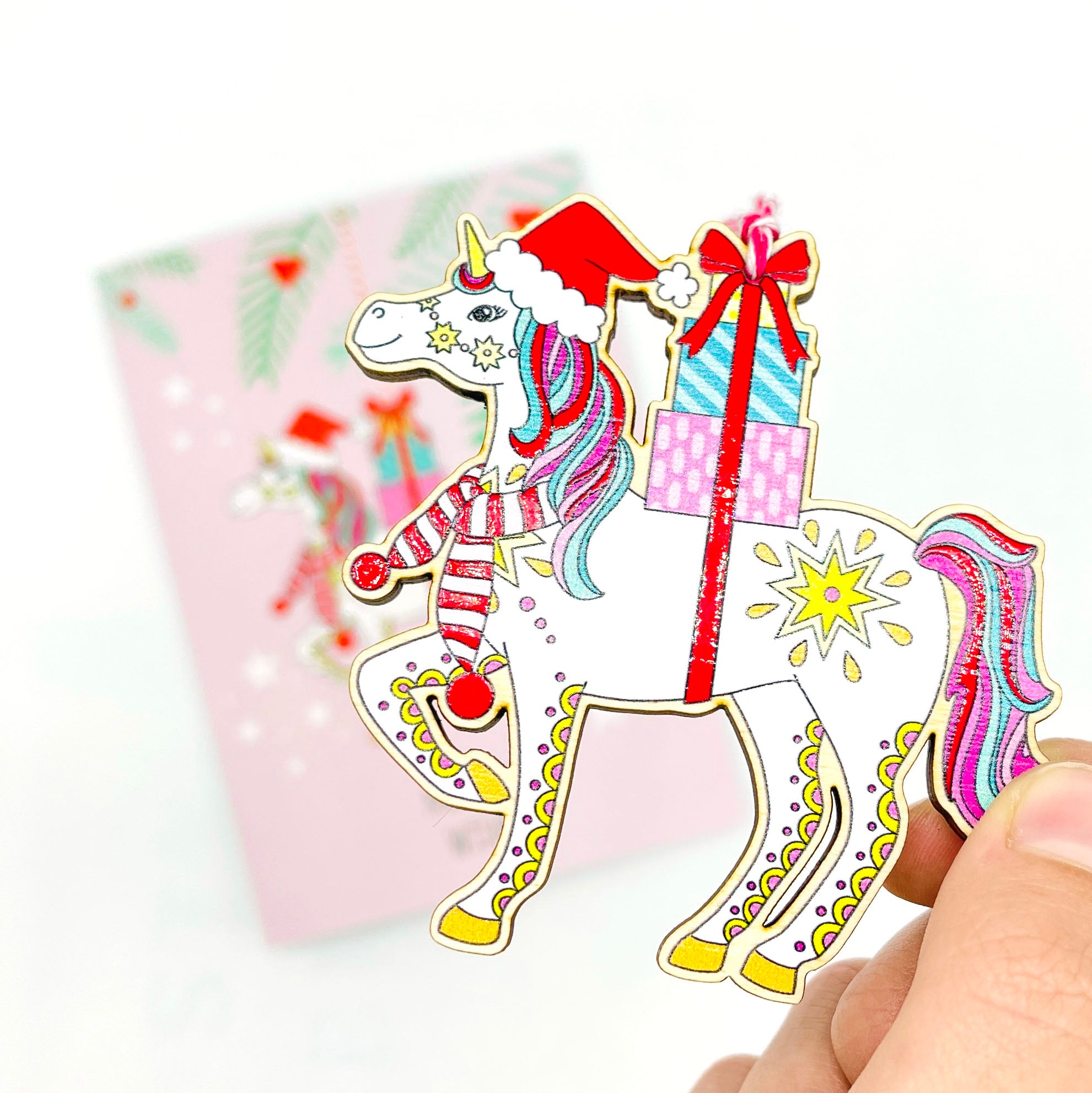 Unicorn Christmas card