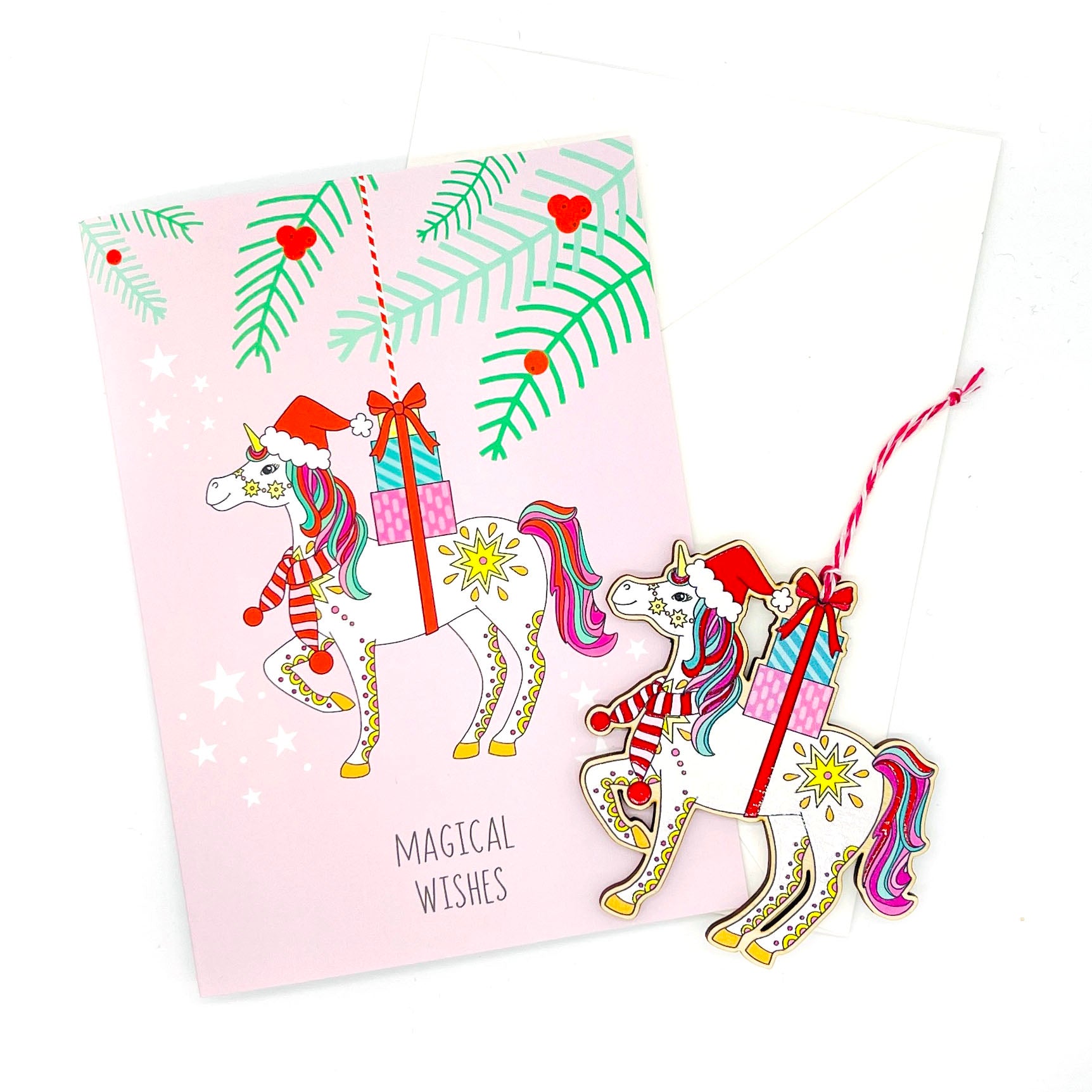 Unicorn Christmas card