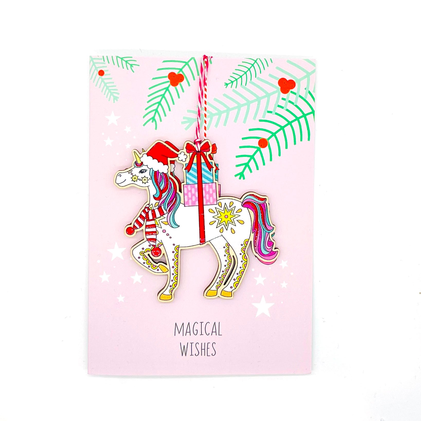 Unicorn Christmas card