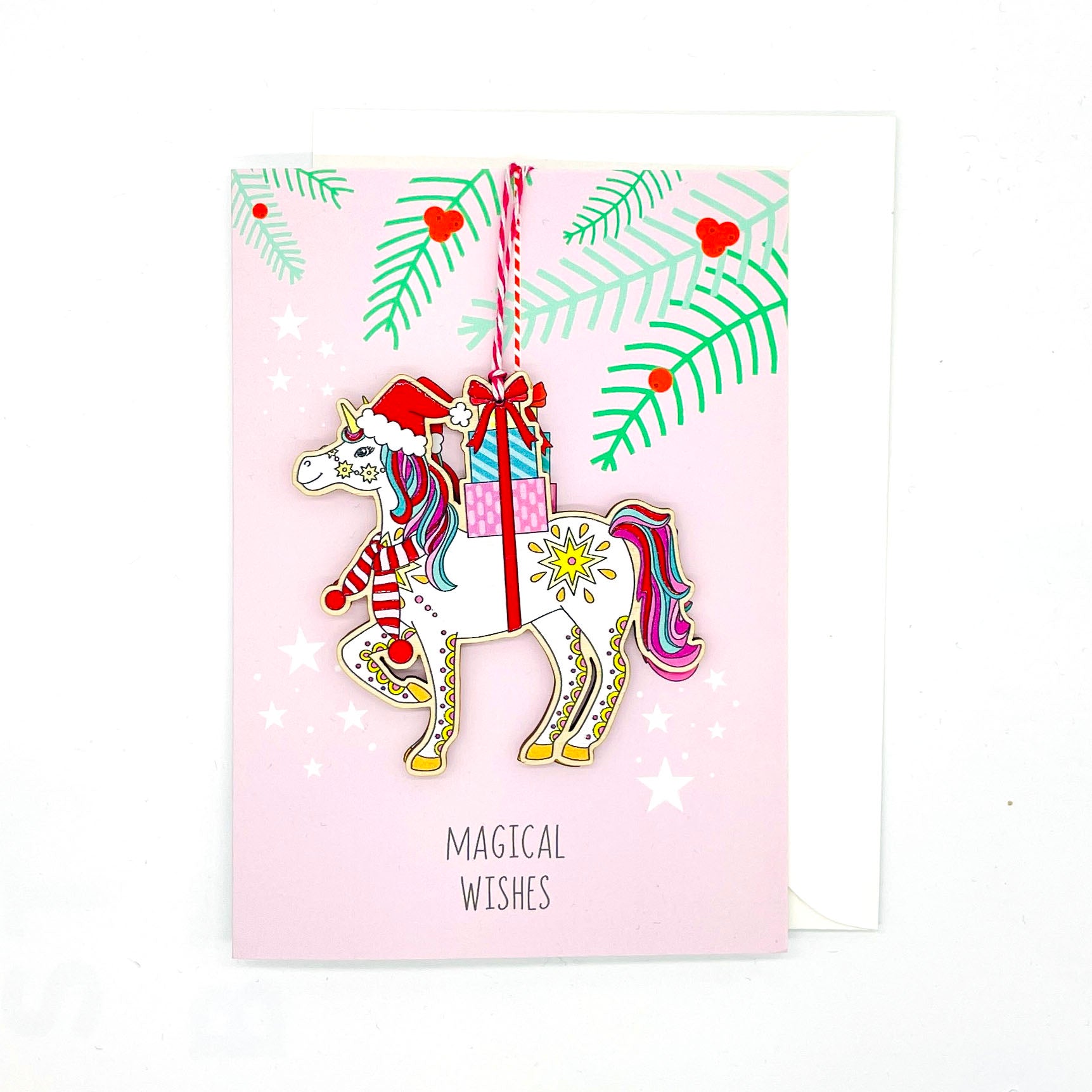 Unicorn Christmas card