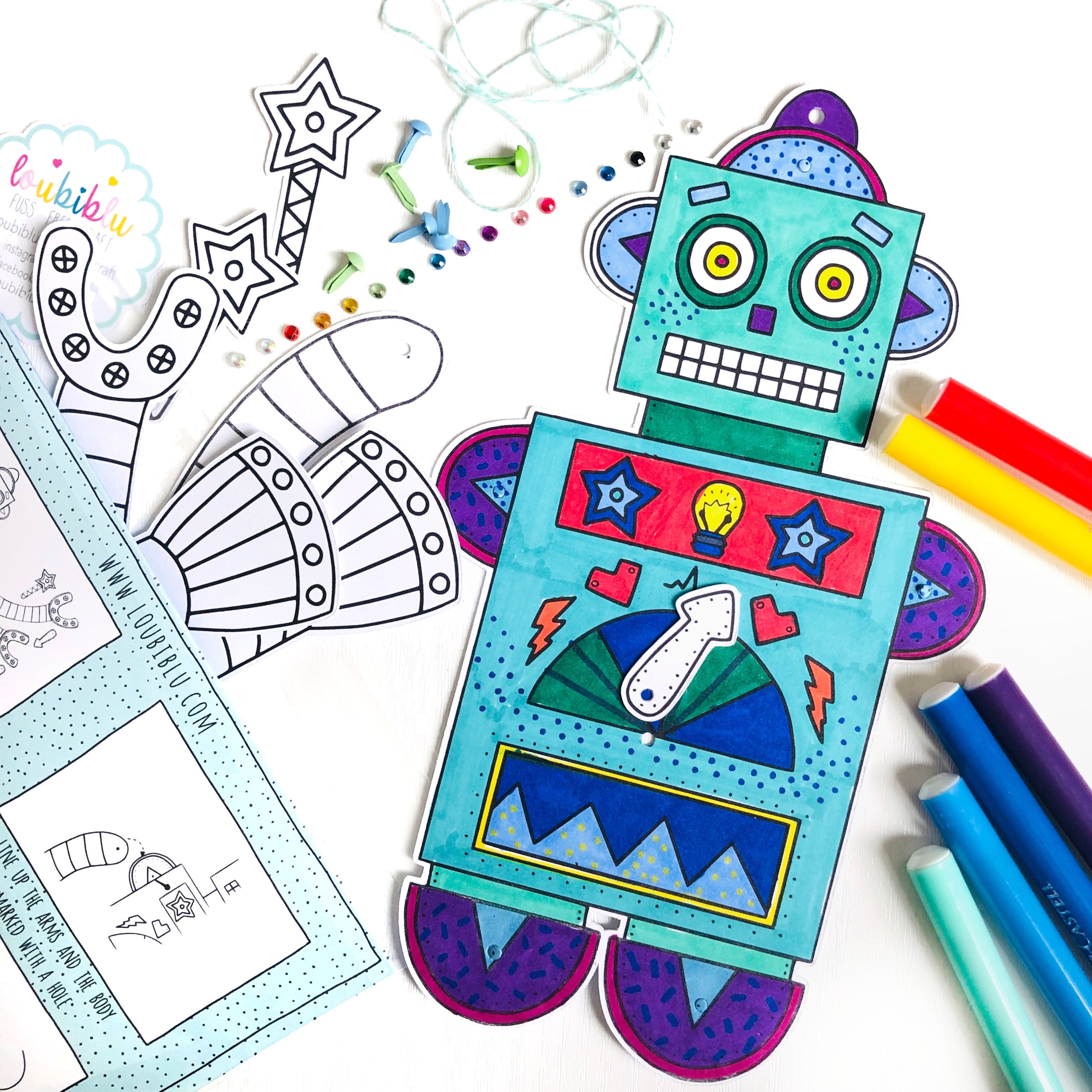 Easy Robot Craft Kit - Loubiblu