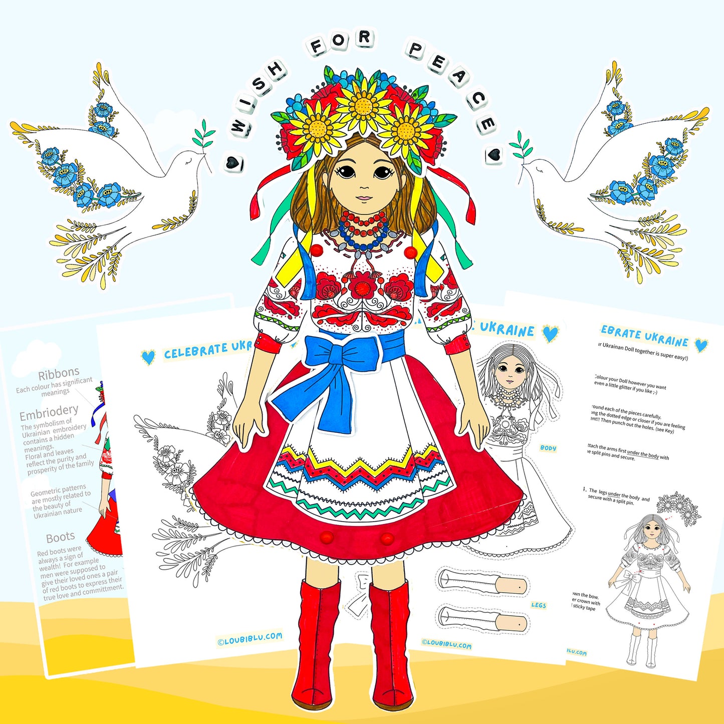 Digital Ukraine Folk Girl