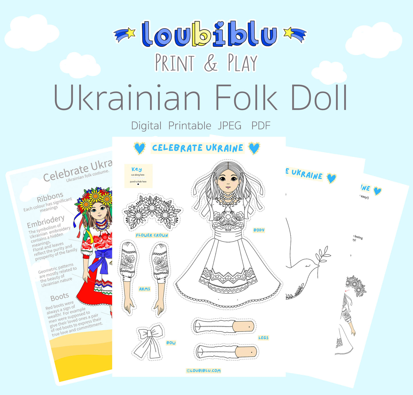 Load image into Gallery viewer, Digital Ukraine Folk Girl
