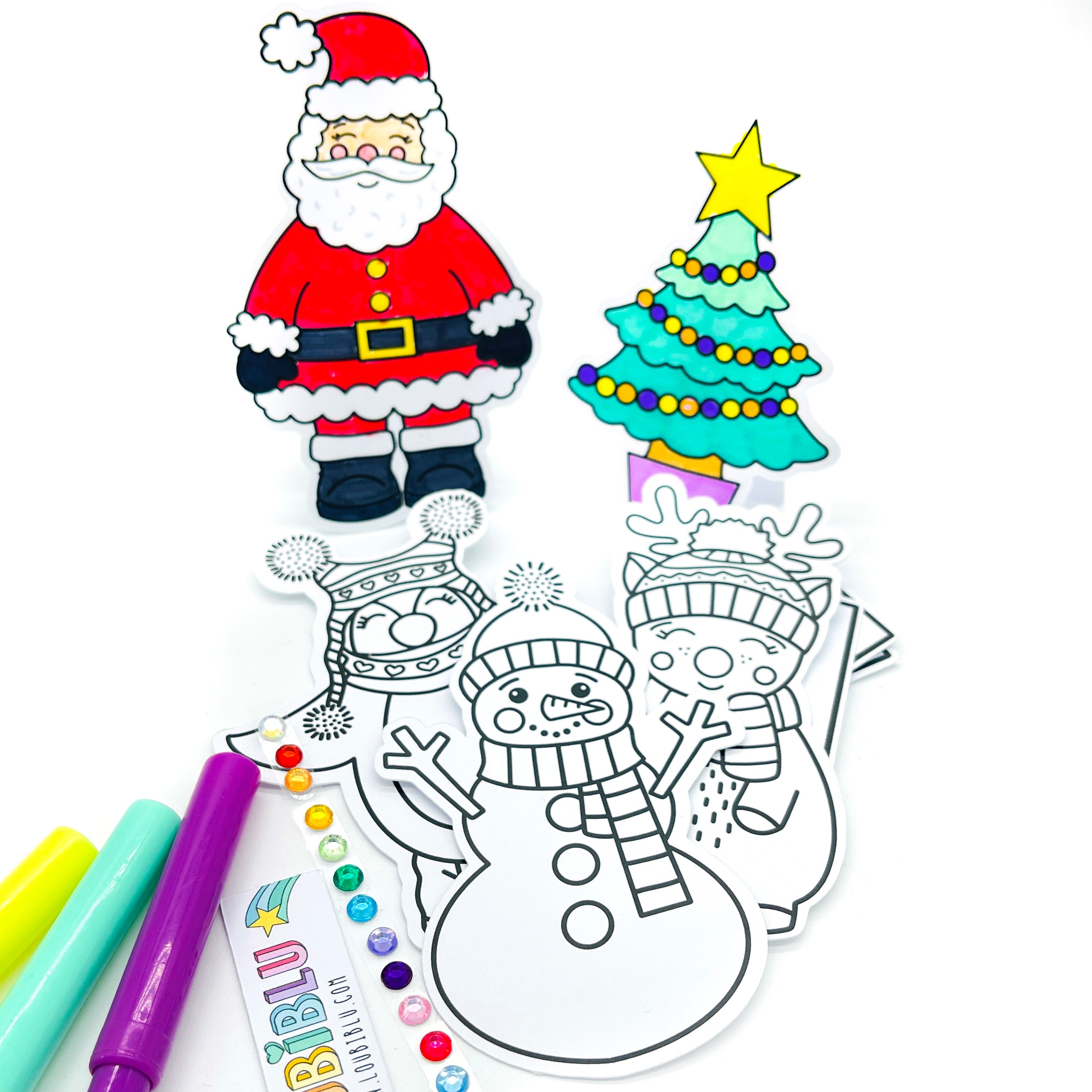 Christmas colouring craft