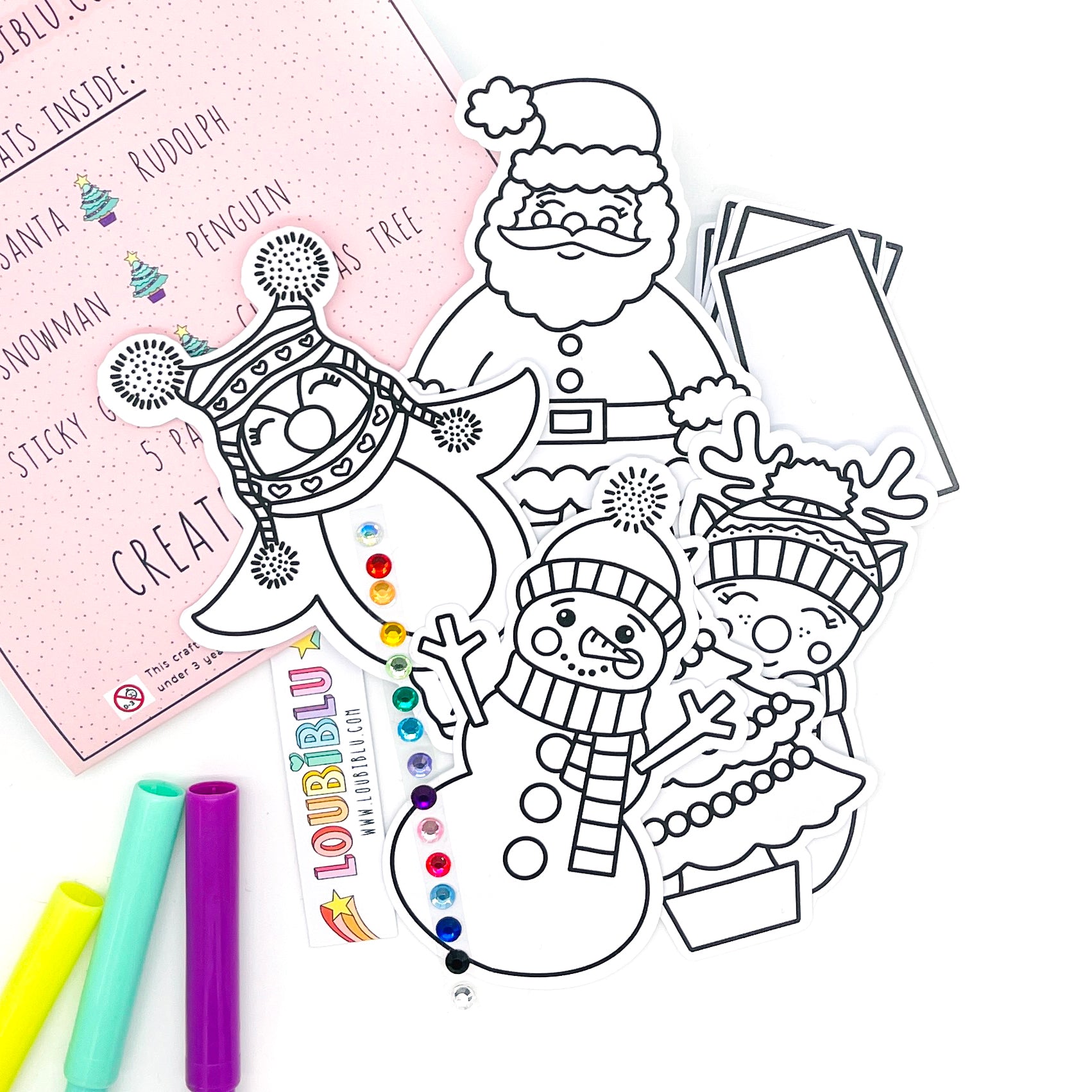 Christmas colouring craft