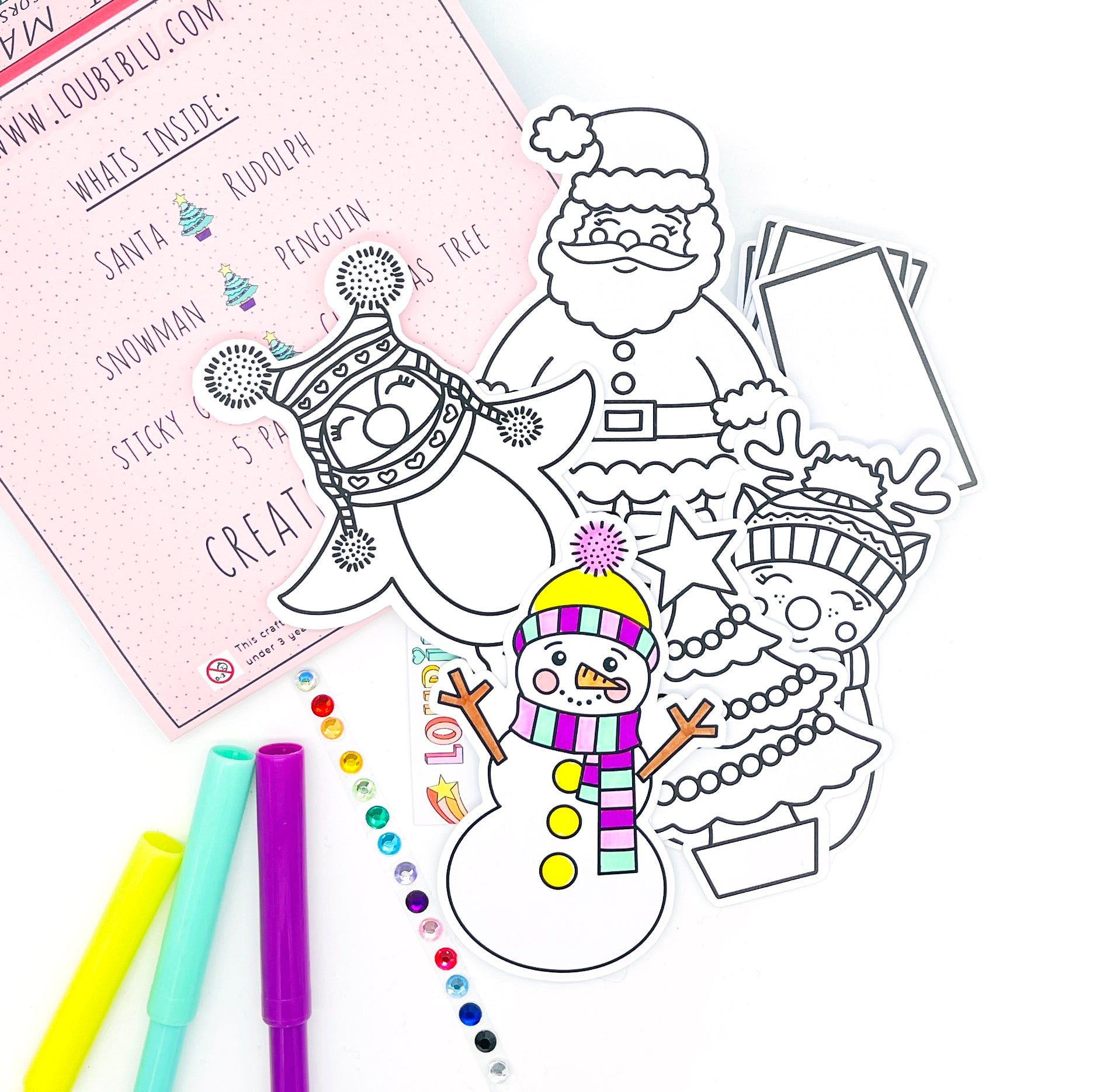 Christmas colouring craft