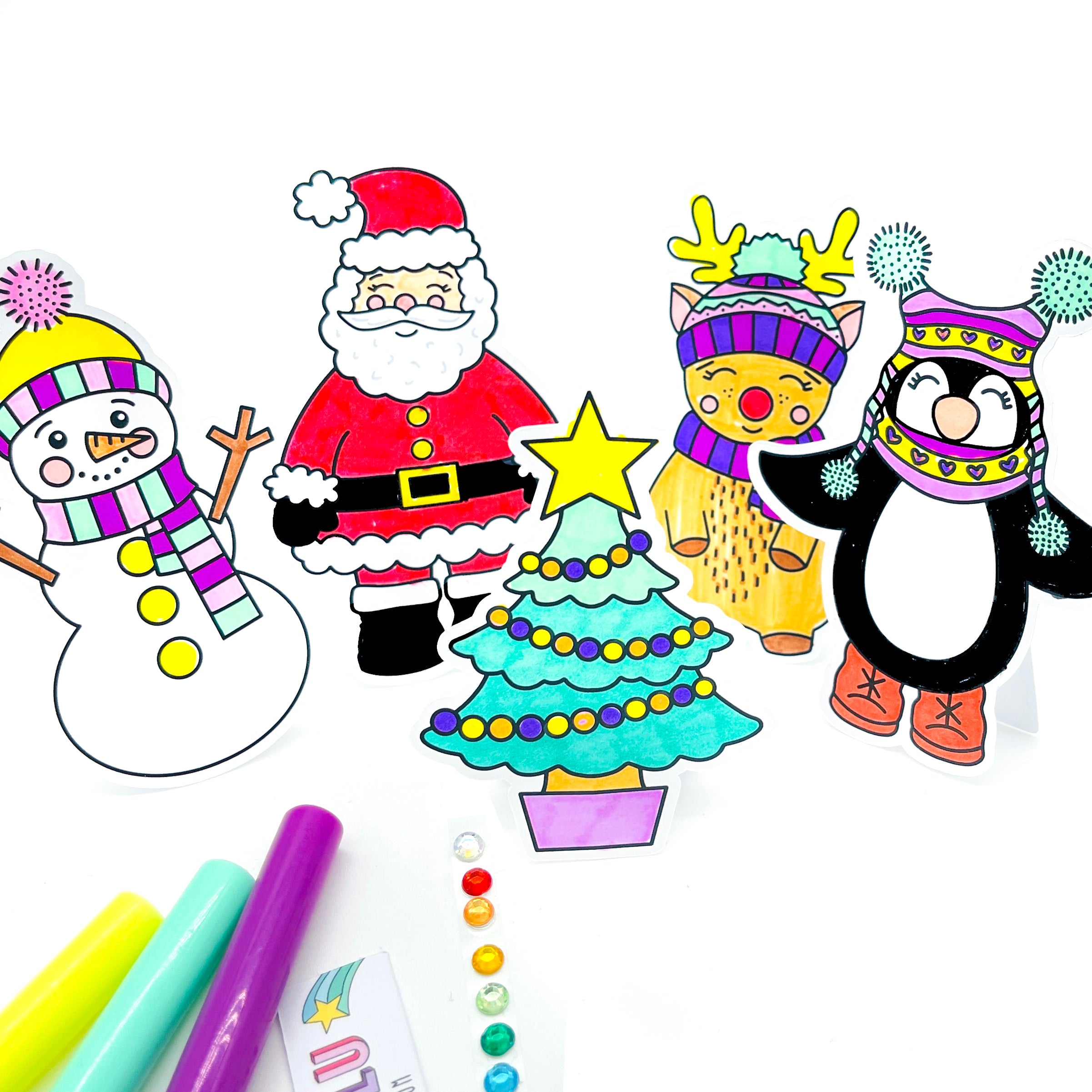 Christmas colouring craft