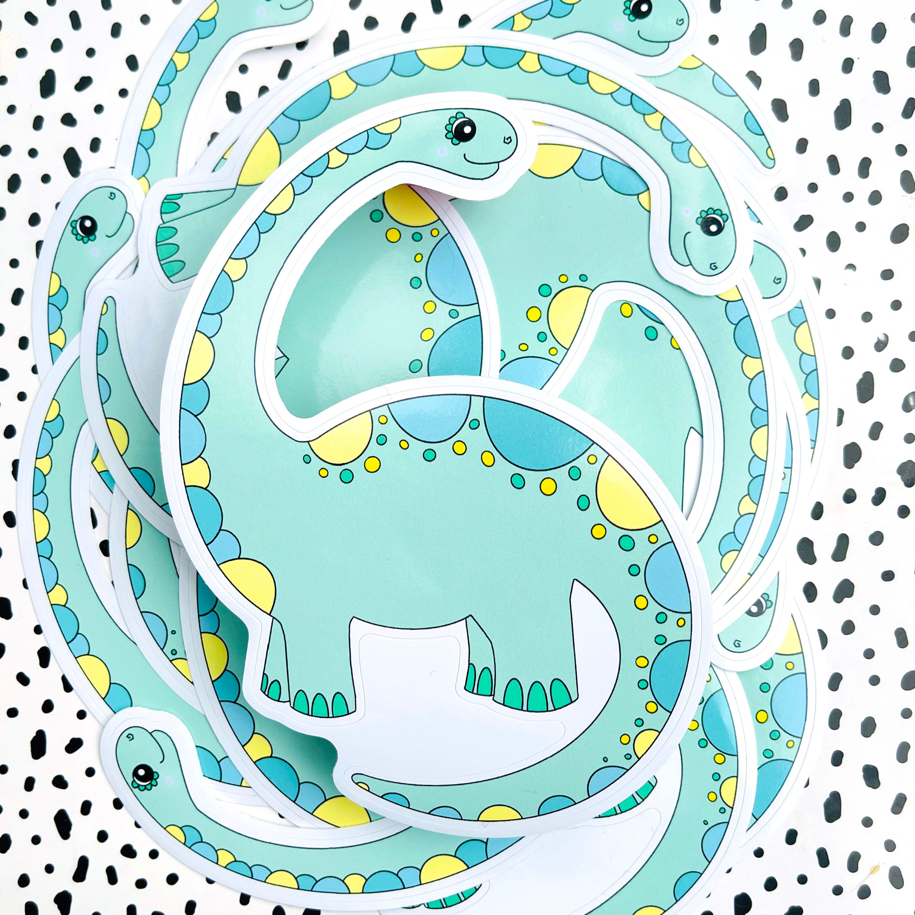 Brontosaurus Dinosaur Sticker  - Loubiblu