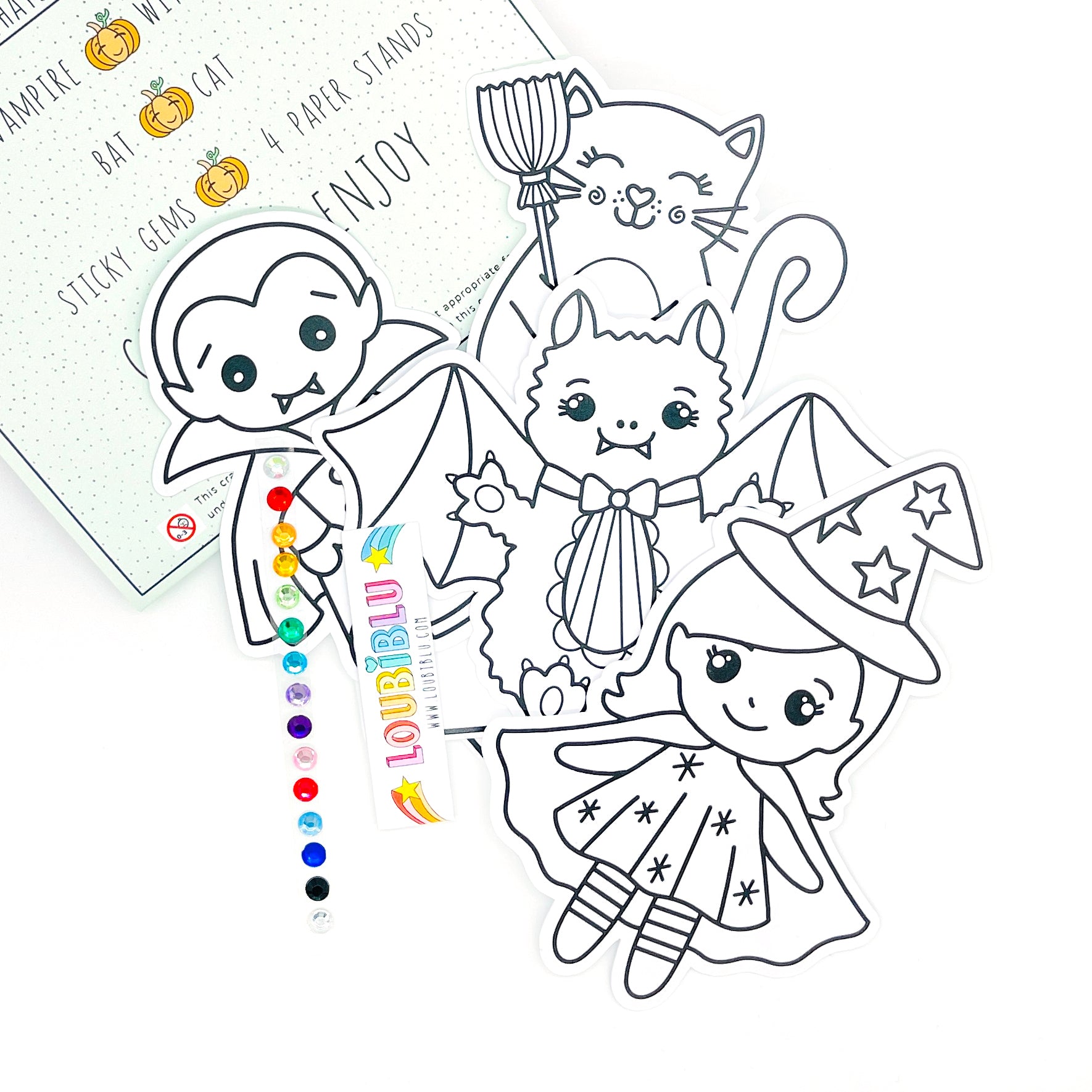 Mini Halloween colouring craft