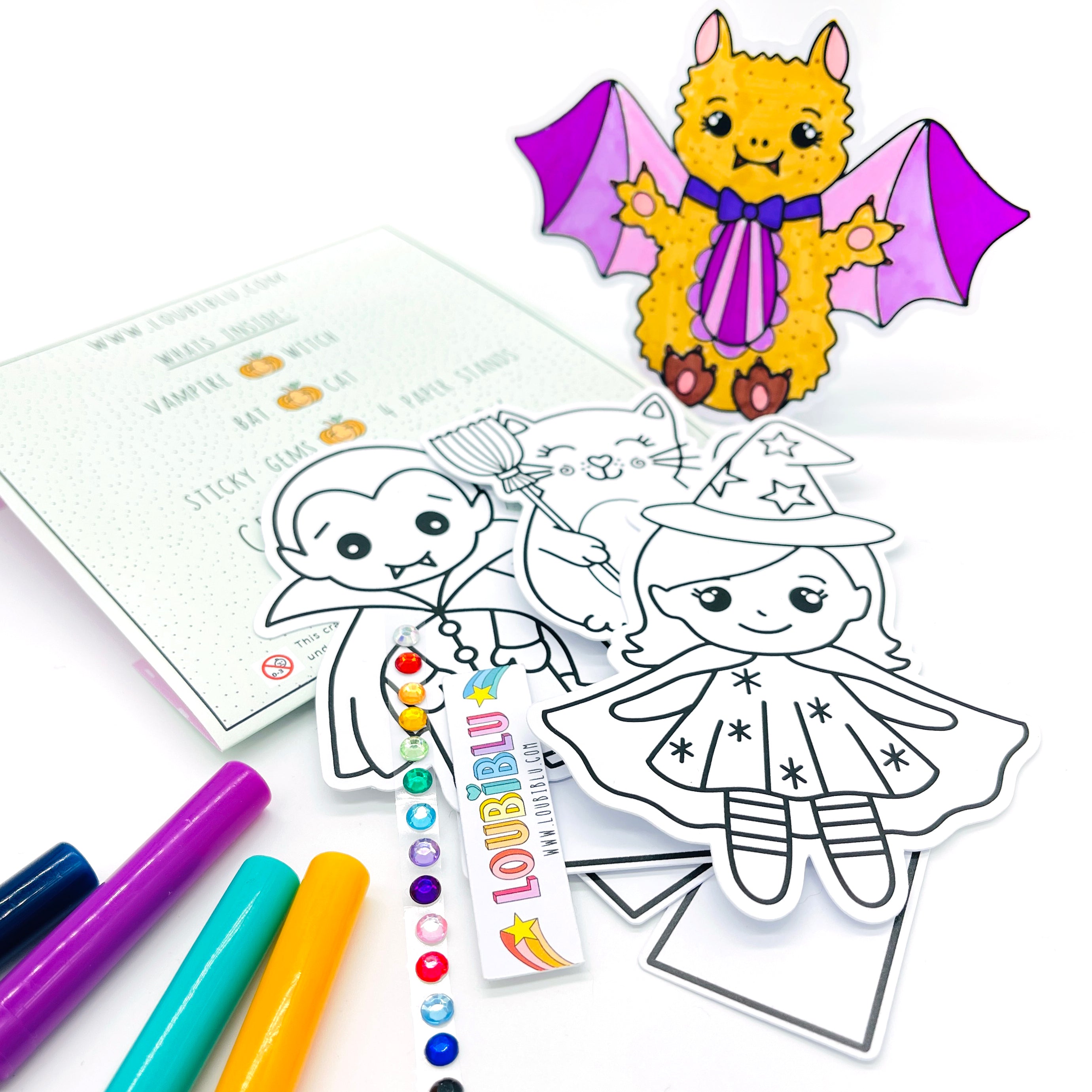 Mini Halloween colouring craft