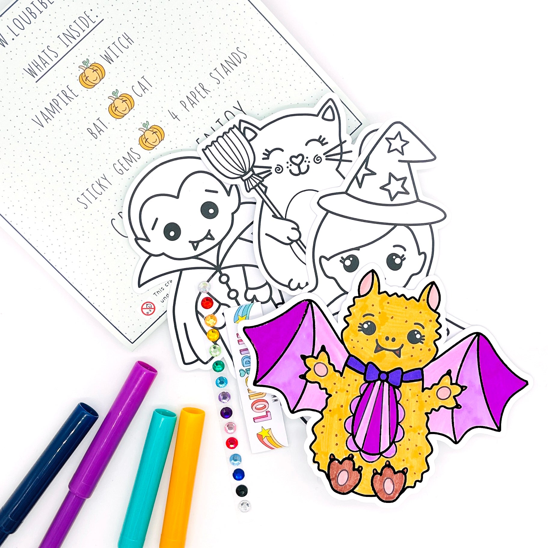 Mini Halloween colouring craft