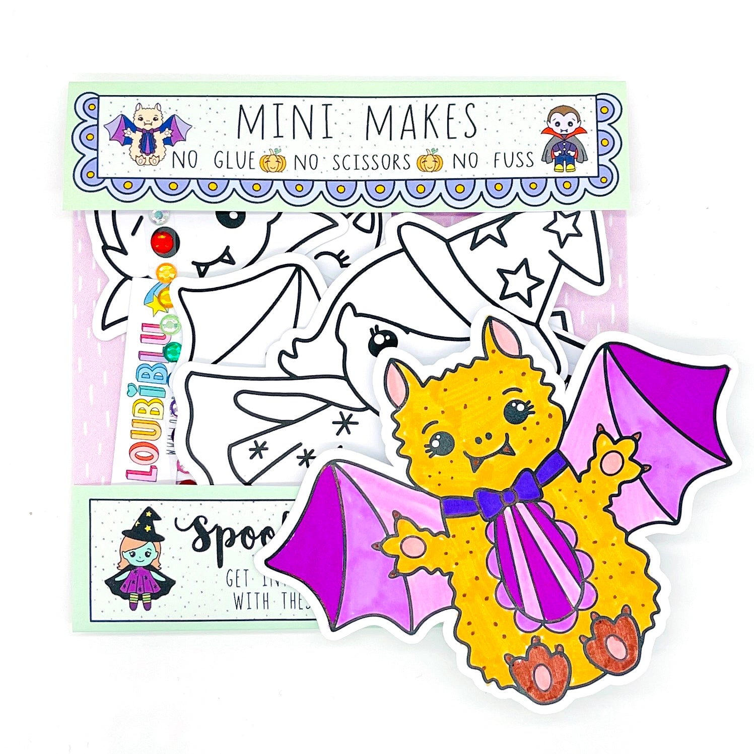 Mini Halloween colouring craft