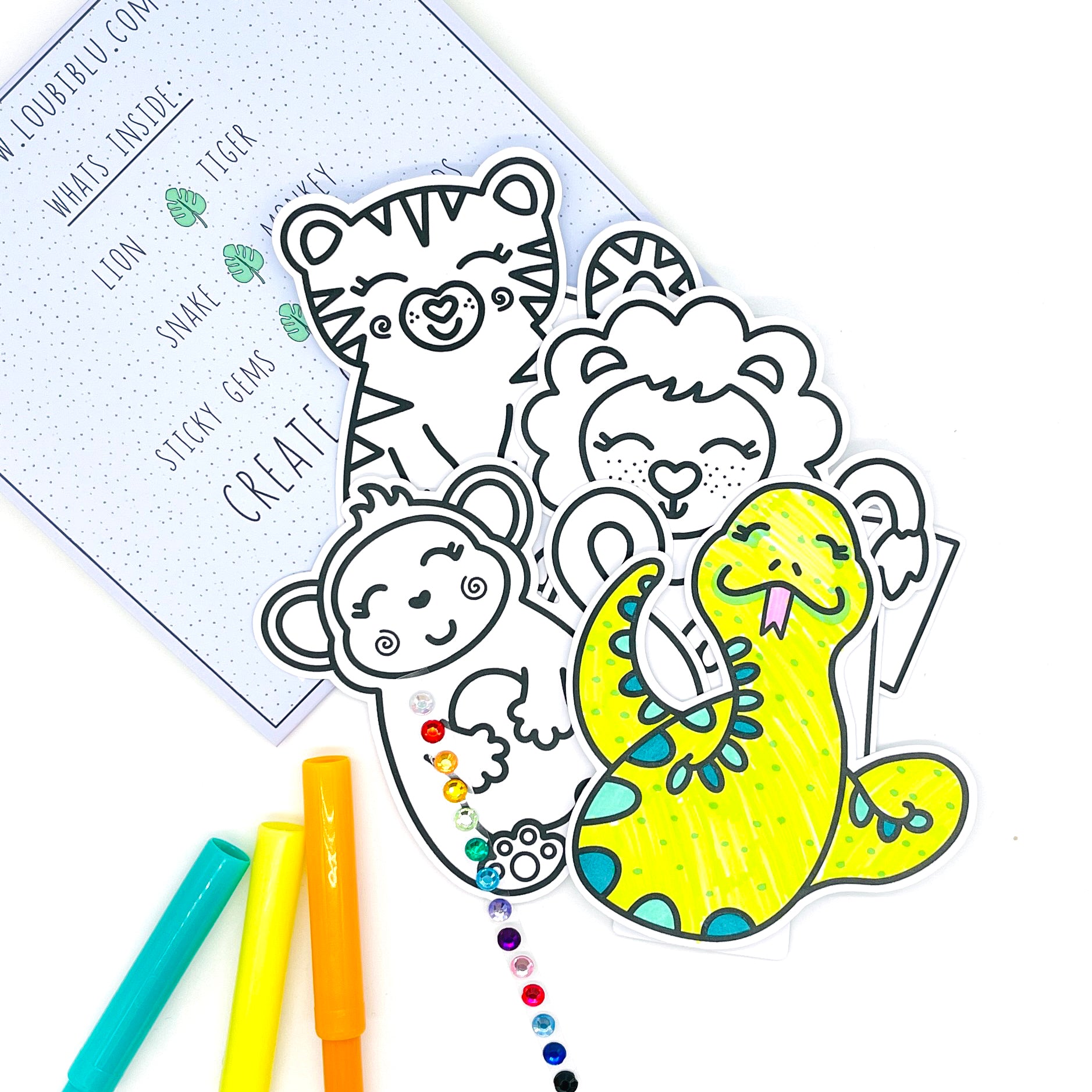 Jungle colouring craft