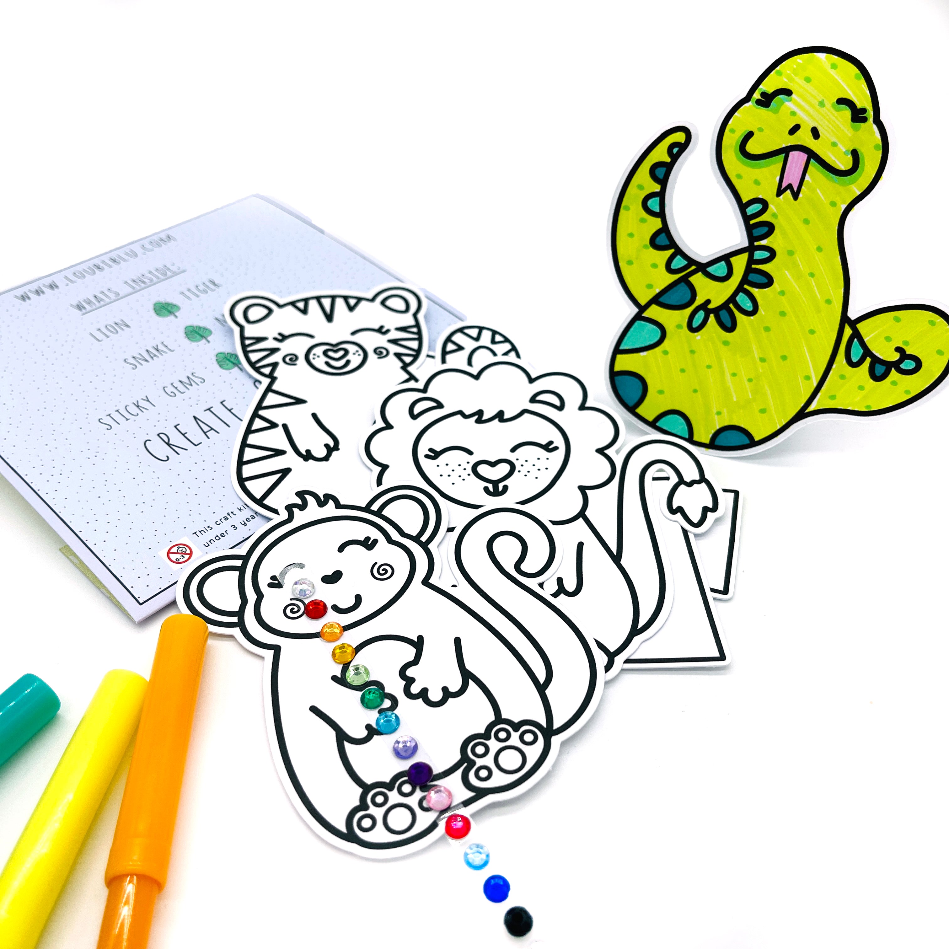 Jungle colouring craft