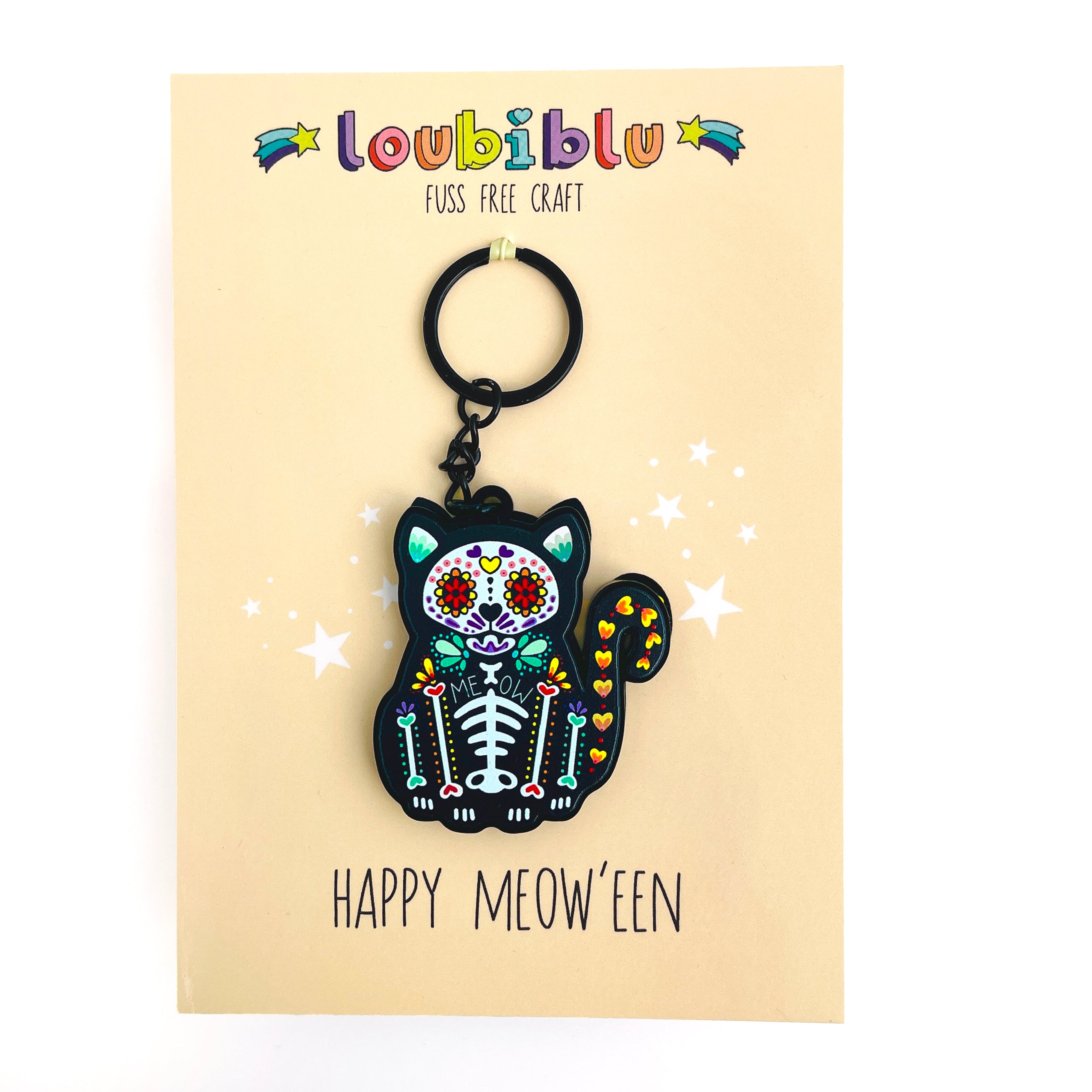 Halloween cat  Keyring