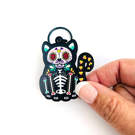 Load image into Gallery viewer, Halloween cat  Keyring
