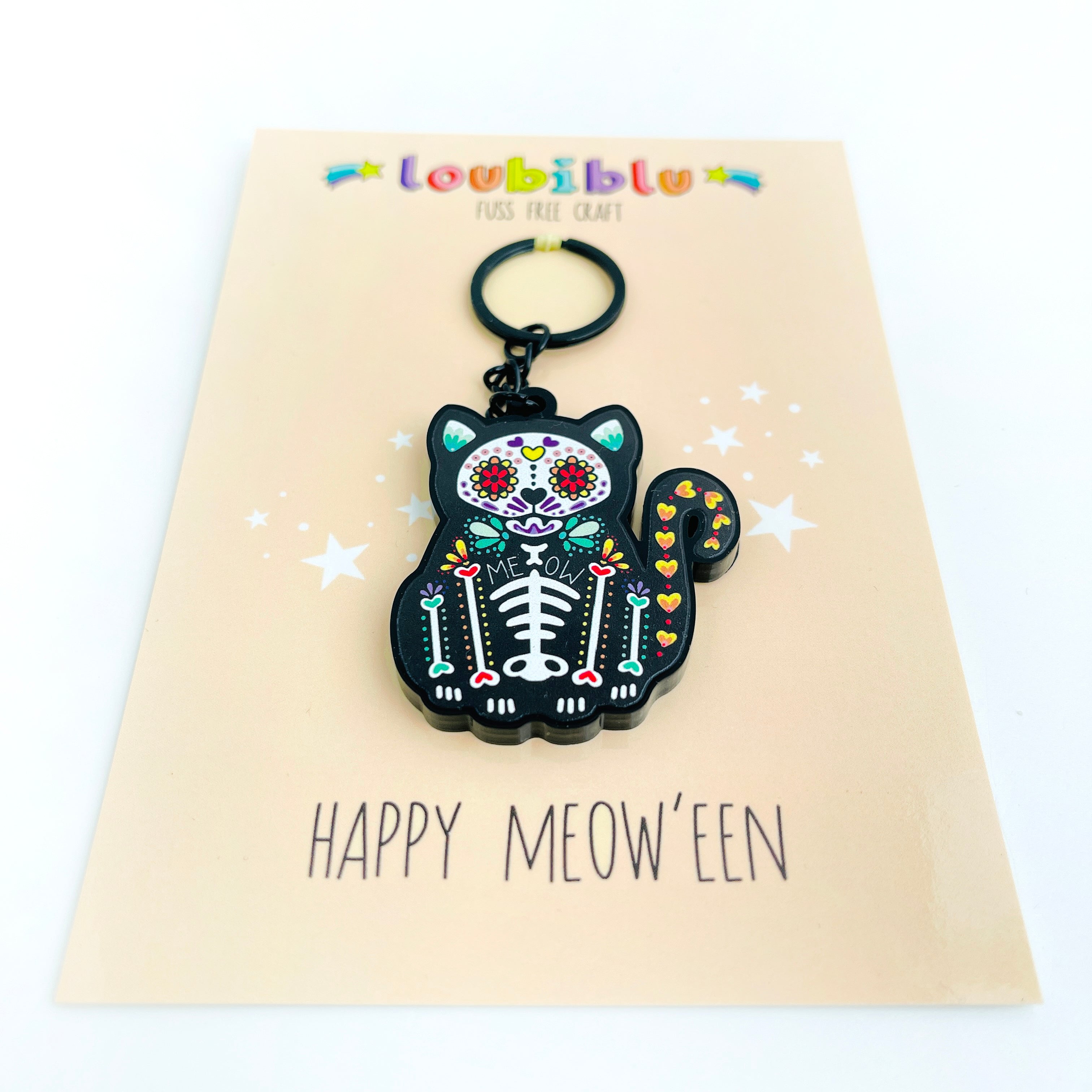 Halloween cat  Keyring