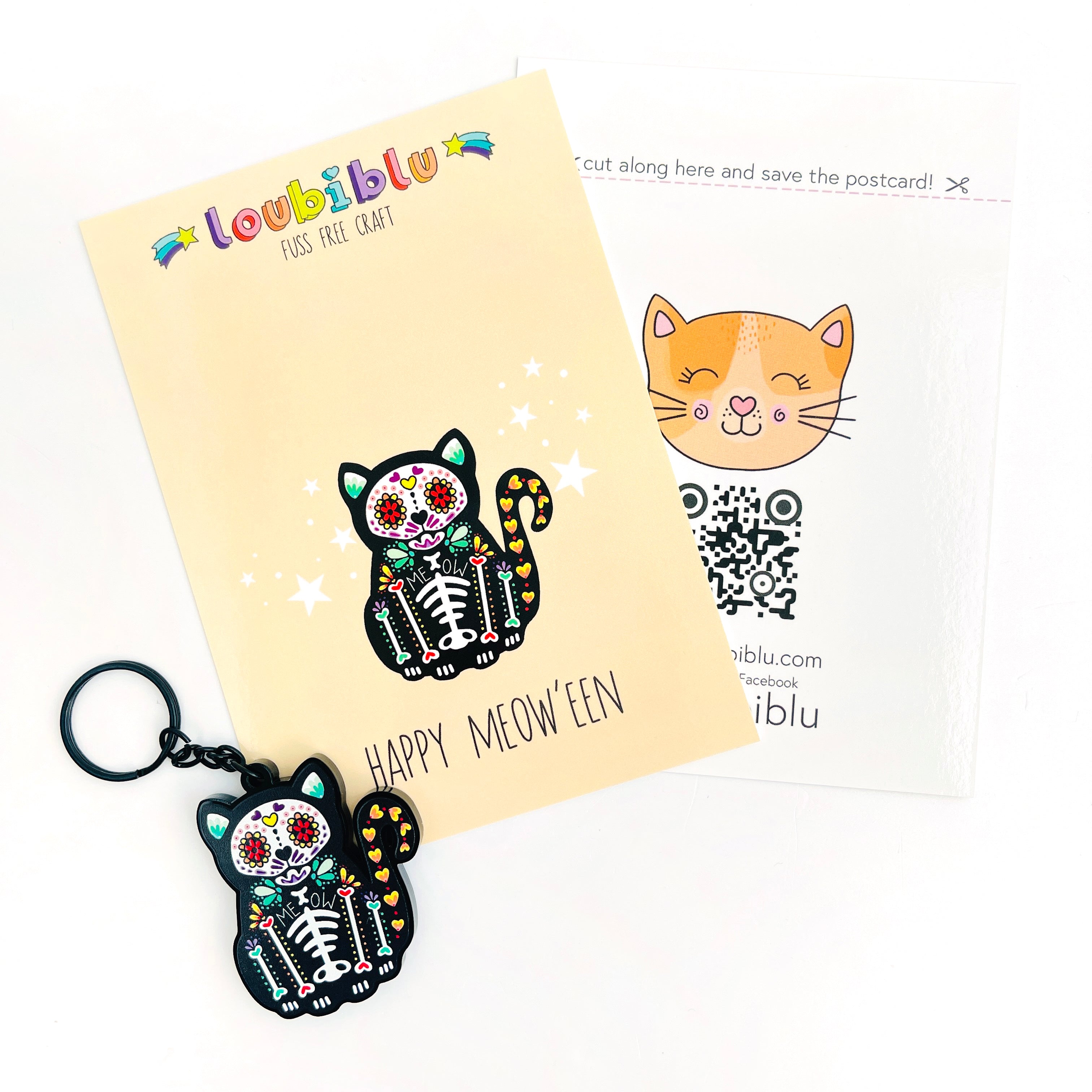 Halloween cat  Keyring