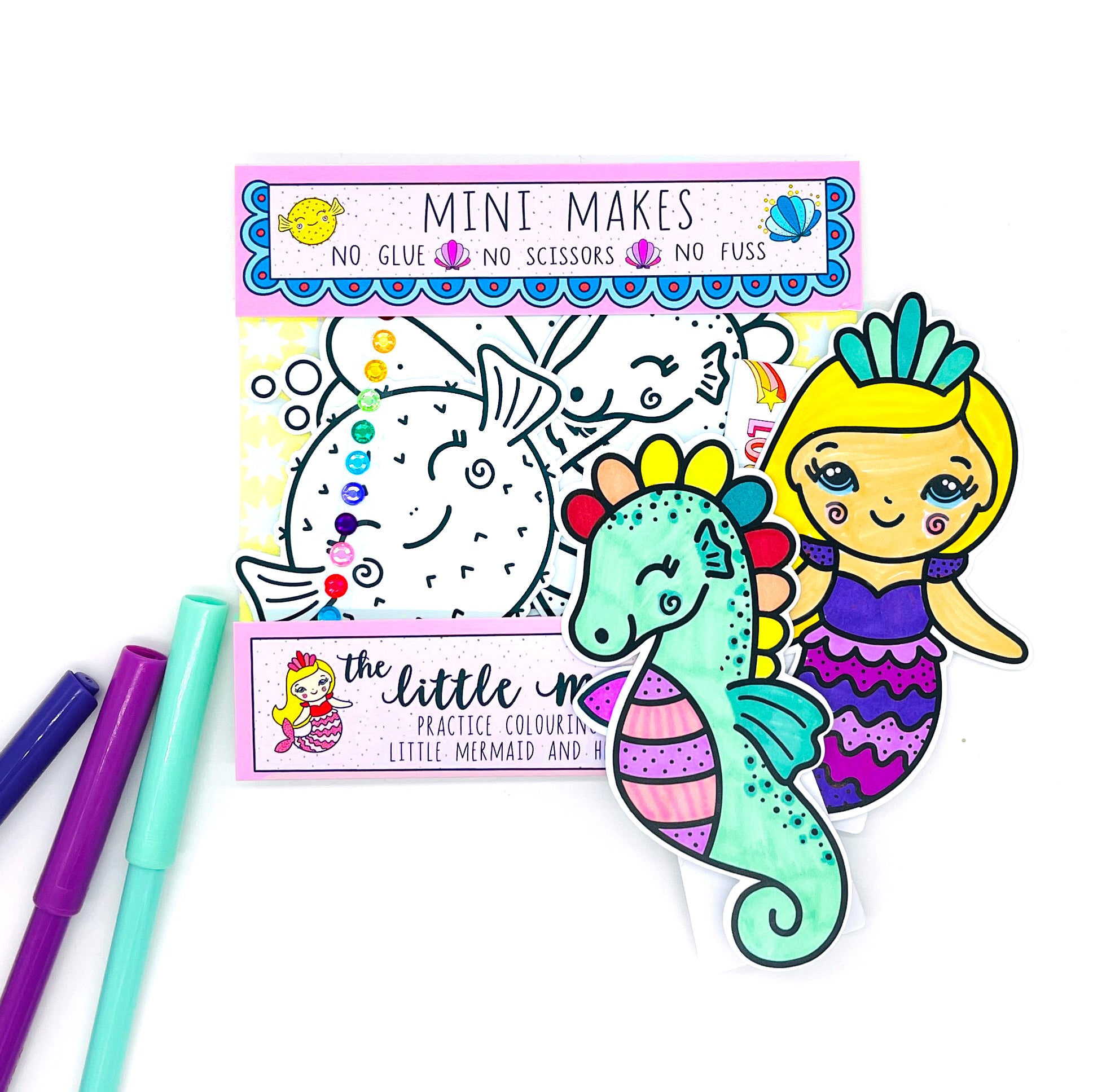 Mermaid colouring craft