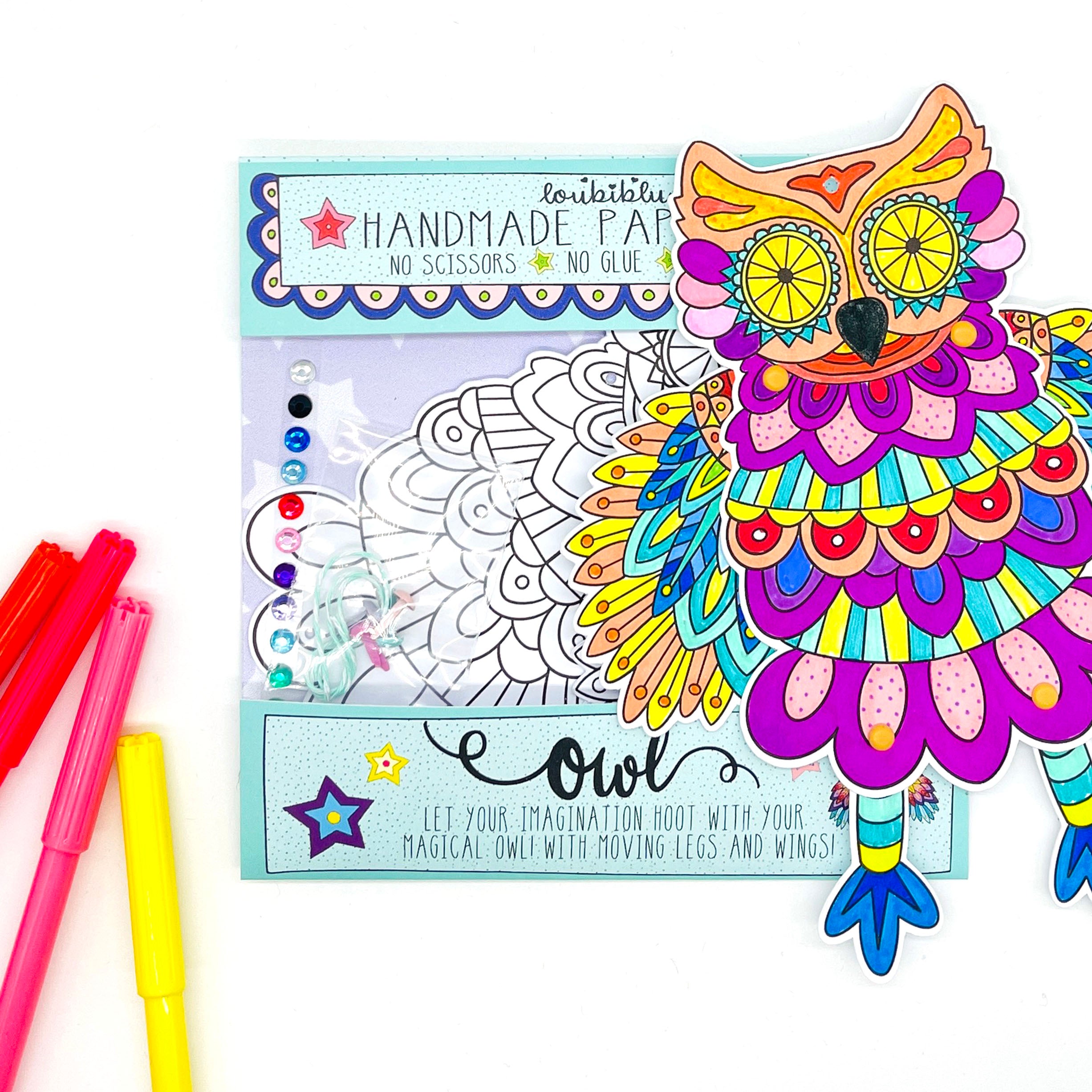 Owl colouring for kids - Loubiblu